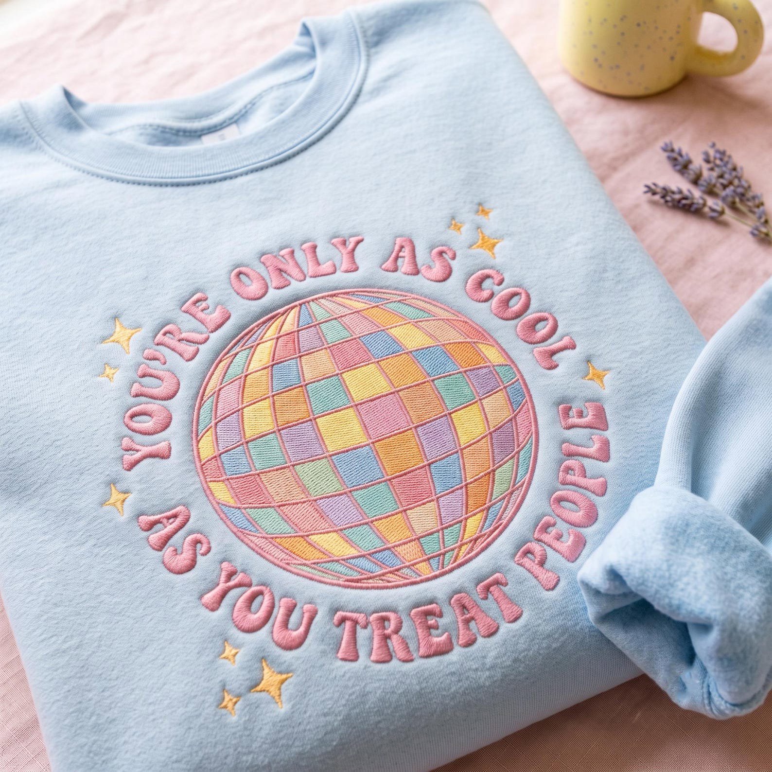 Embroidered You're Only As Cool As You Treat People Shirt, Positive Affirmation Sweatshirt, Kindness Gift Shirt, Mental Health Sweater 1