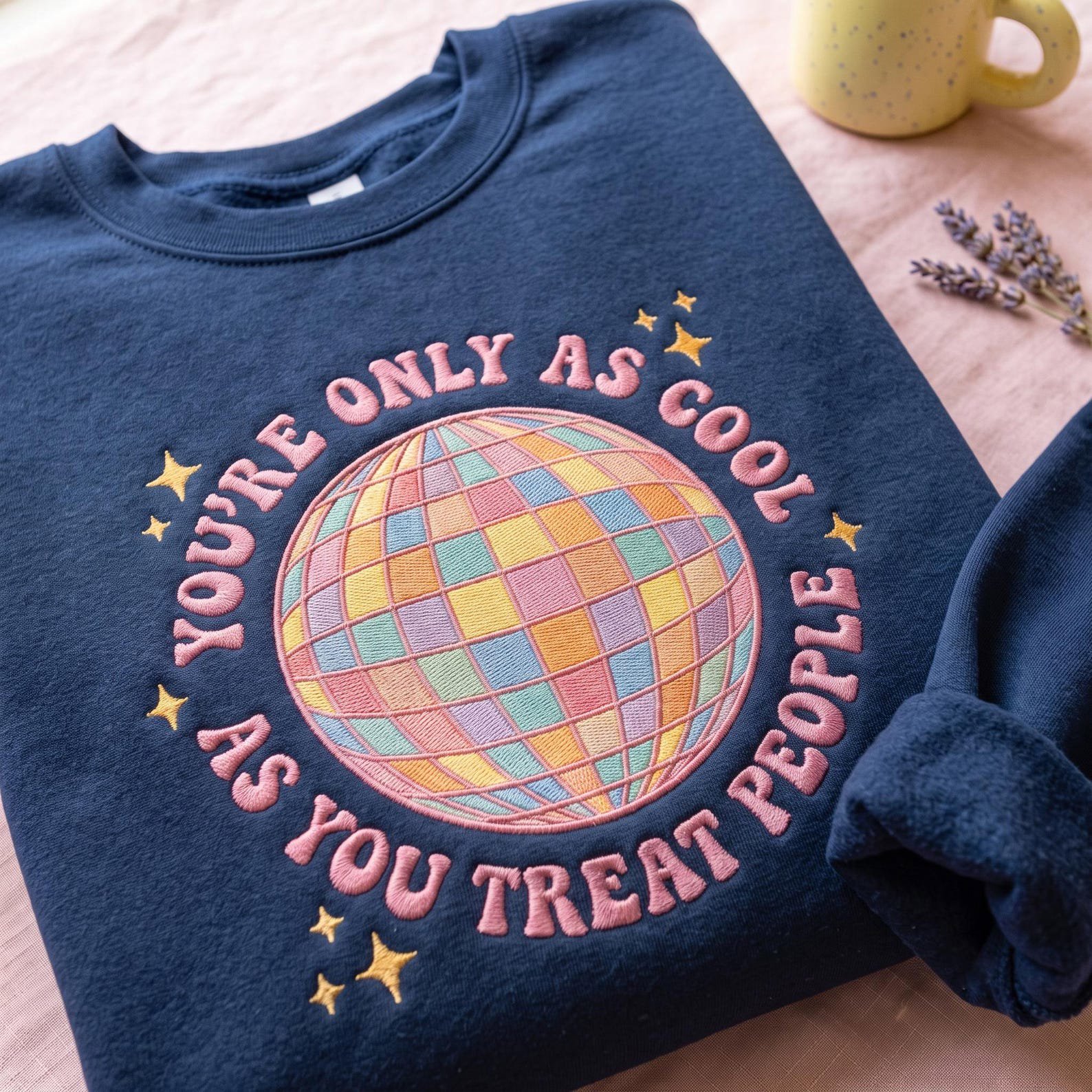 Embroidered You're Only As Cool As You Treat People Shirt, Positive Affirmation Sweatshirt, Kindness Gift Shirt, Mental Health Sweater 2