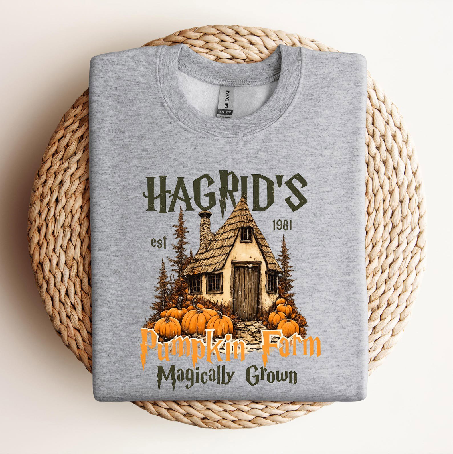 Magical Cottage Pumpkin Farm Shirt ,Vintage Hut Graphic For Family Matching Halloween Outfit 3