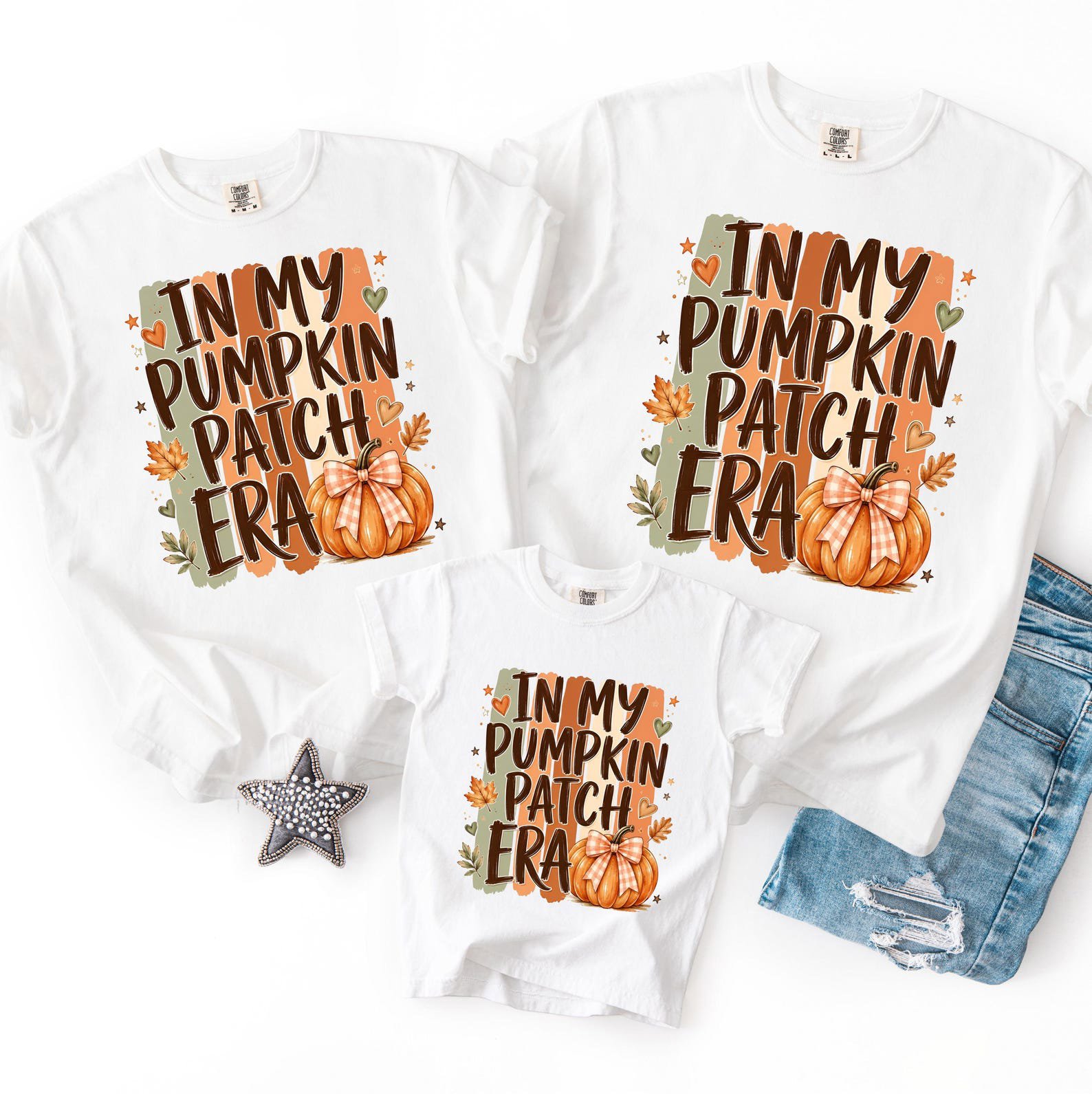 In My Pumpkin Patch Era SweatShirt, Fall Matching Pumpkin Picking Tee, Mom Daughter Autumn Outfit 1