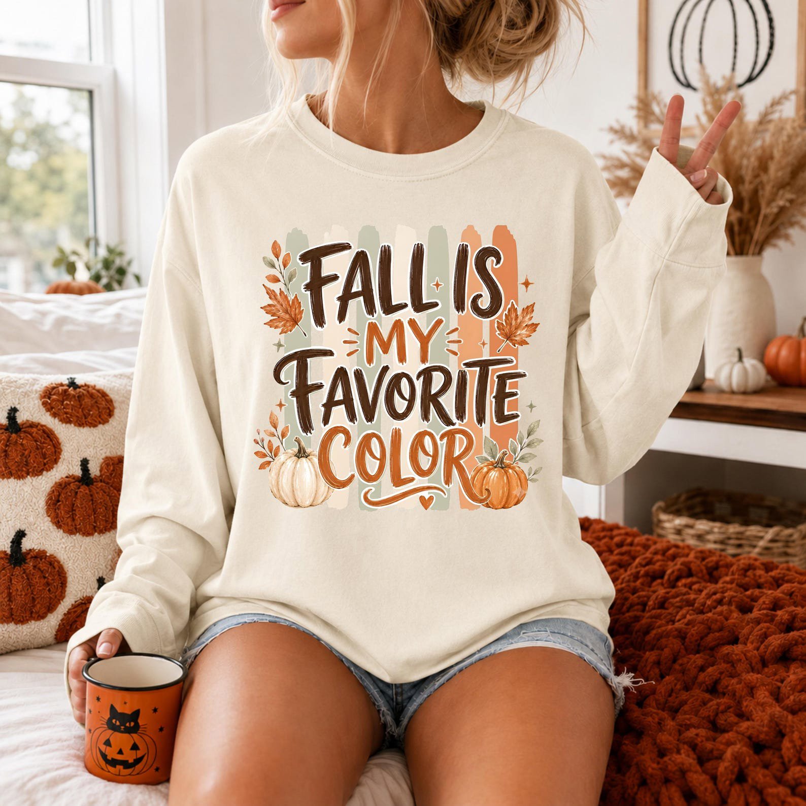 Fall is My Favorite Color Shirt for Matching Autumn Girls Trip, family Vacation, Pupkin Patch Outfits 2