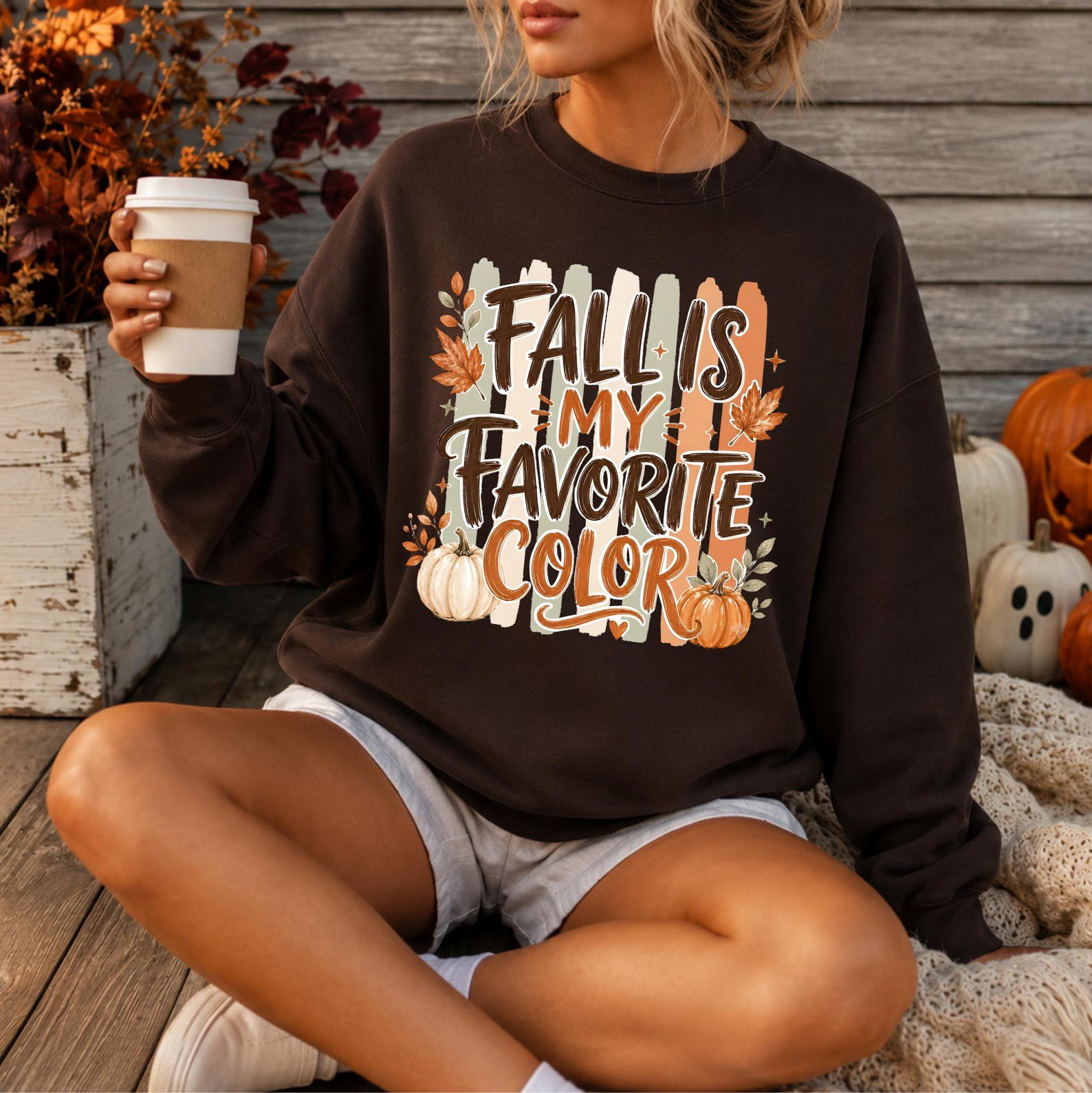 Fall is My Favorite Color Shirt for Matching Autumn Girls Trip, family Vacation, Pupkin Patch Outfits 5