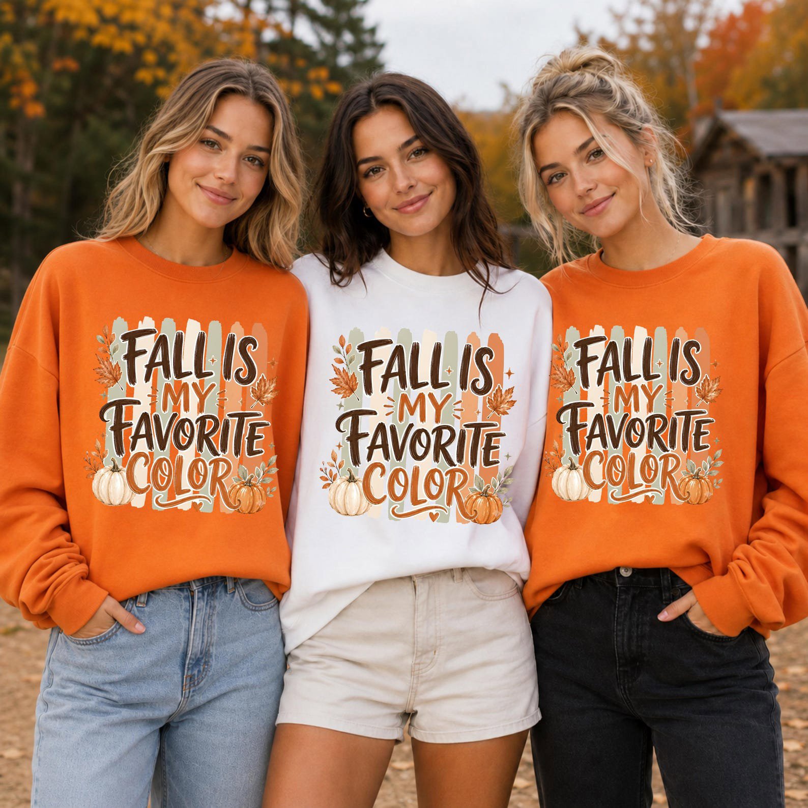 Fall is My Favorite Color Shirt for Matching Autumn Girls Trip, family Vacation, Pupkin Patch Outfits 9