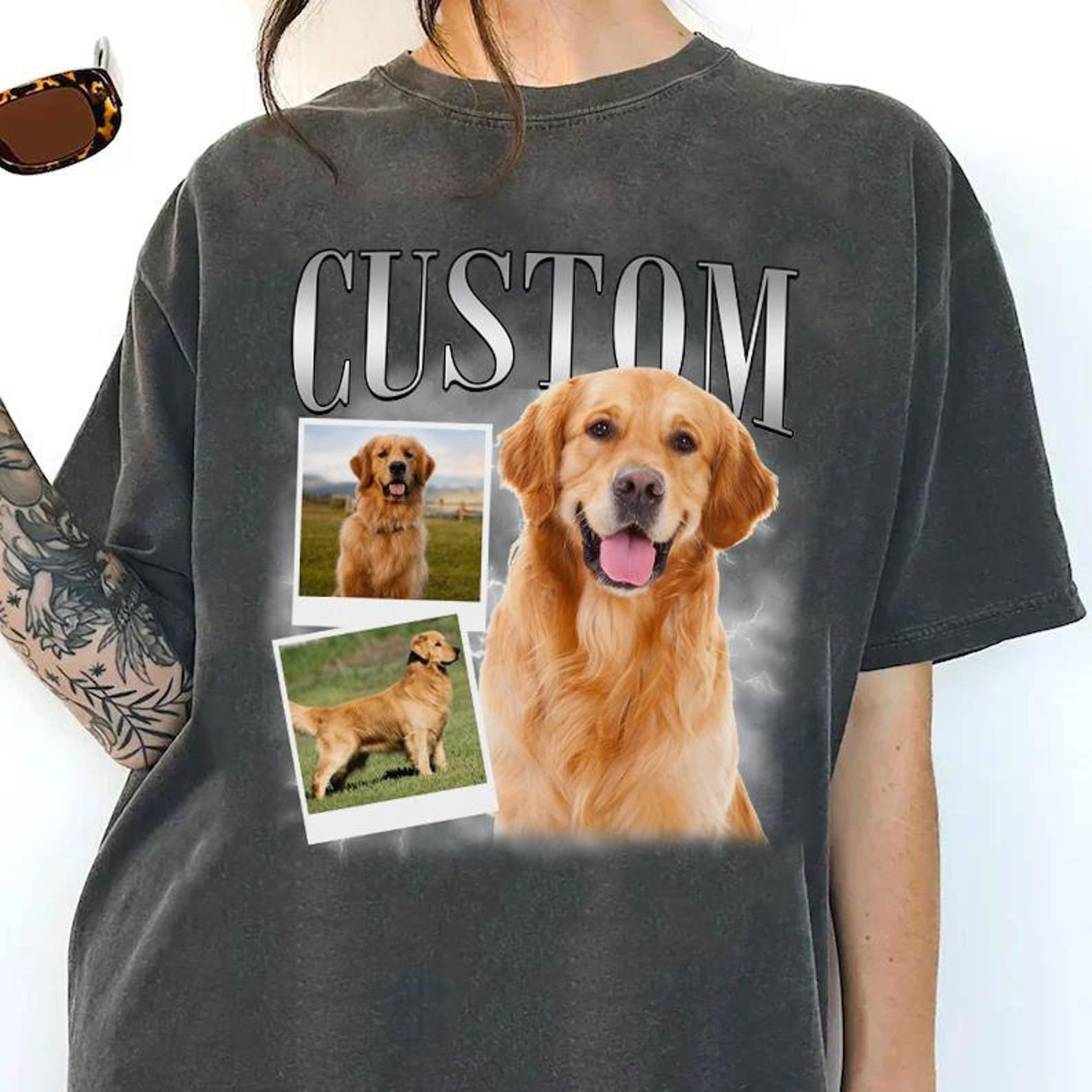 Personalized Dog Shirt, Custom Photo Comfort Colors Tee, Dog Lover Gift Shirt 2