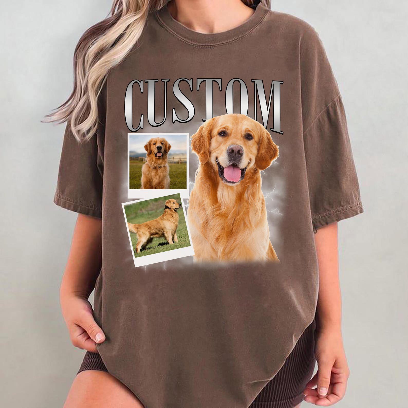Personalized Dog Shirt, Custom Photo Comfort Colors Tee, Dog Lover Gift Shirt 1