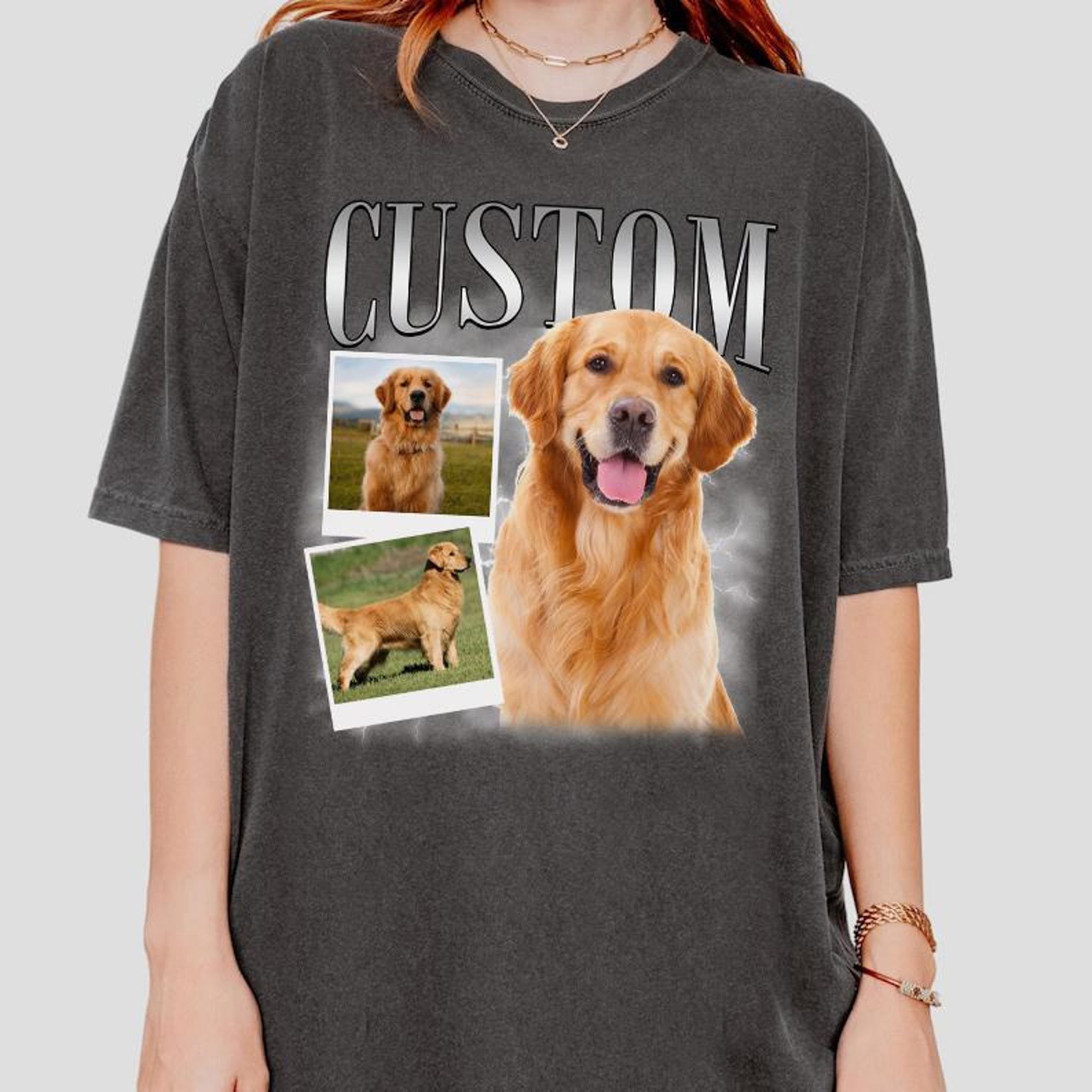 Personalized Dog Shirt, Custom Photo Comfort Colors Tee, Dog Lover Gift Shirt 4