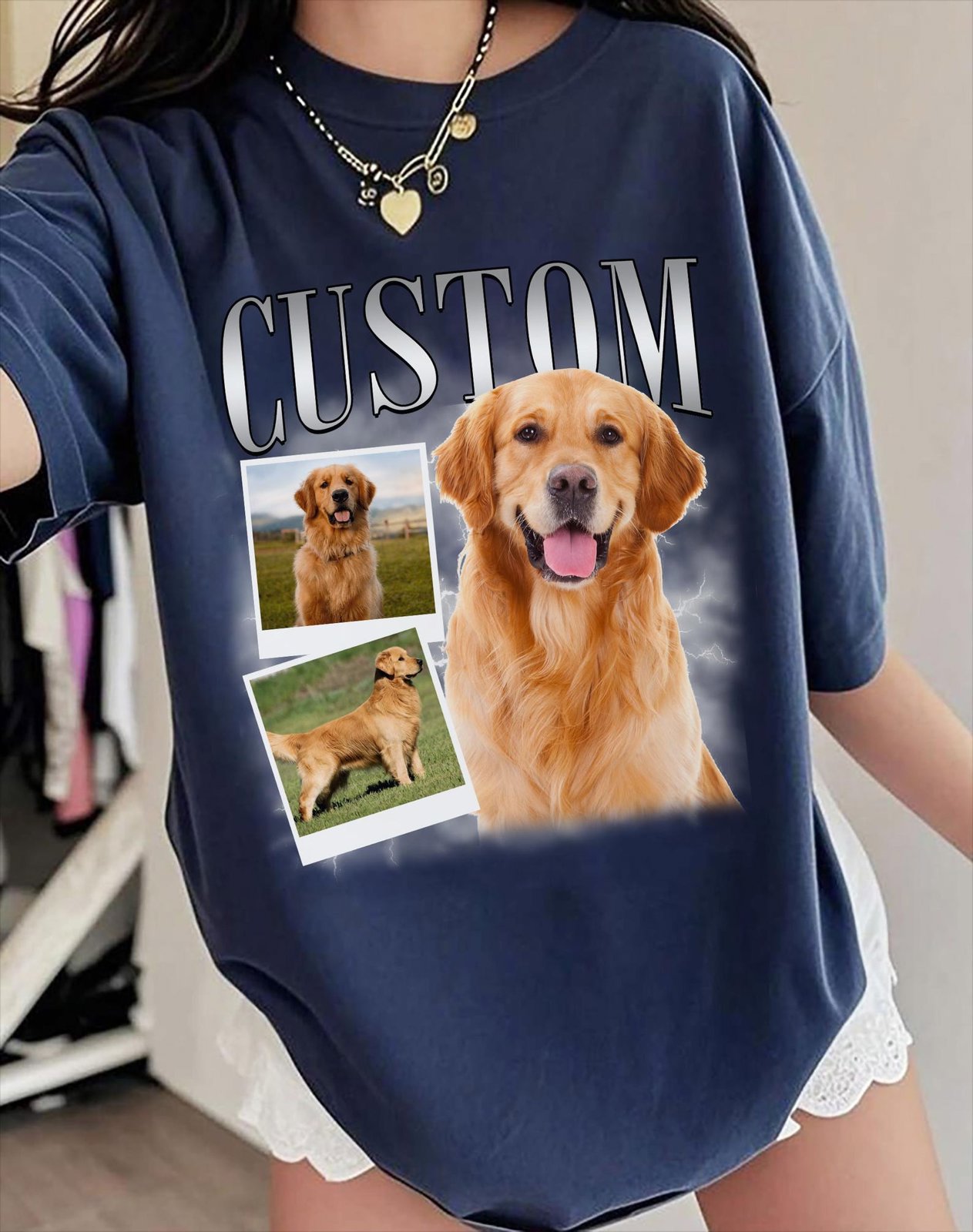 Personalized Dog Shirt, Custom Photo Comfort Colors Tee, Dog Lover Gift Shirt 6