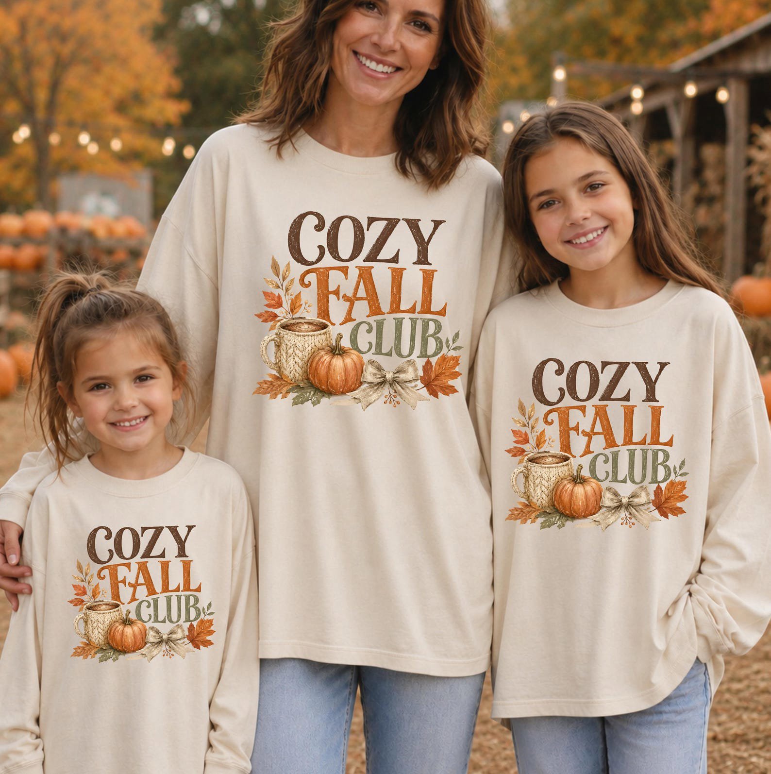 Cozy Fall Club Shirt for Matching Pumpkin Patch Season, Cozy Autumn Girls Trip Sweatshirt 4