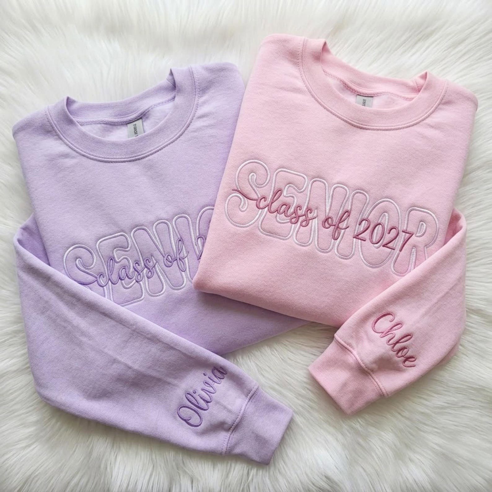 Embroidered Senior 2027 Sweatshirt, Custom Embroidered Senior, Senior Sweatshirt, Senior Gift, Senior Night, Senior Shirt, Senior 2027 Shirt 1