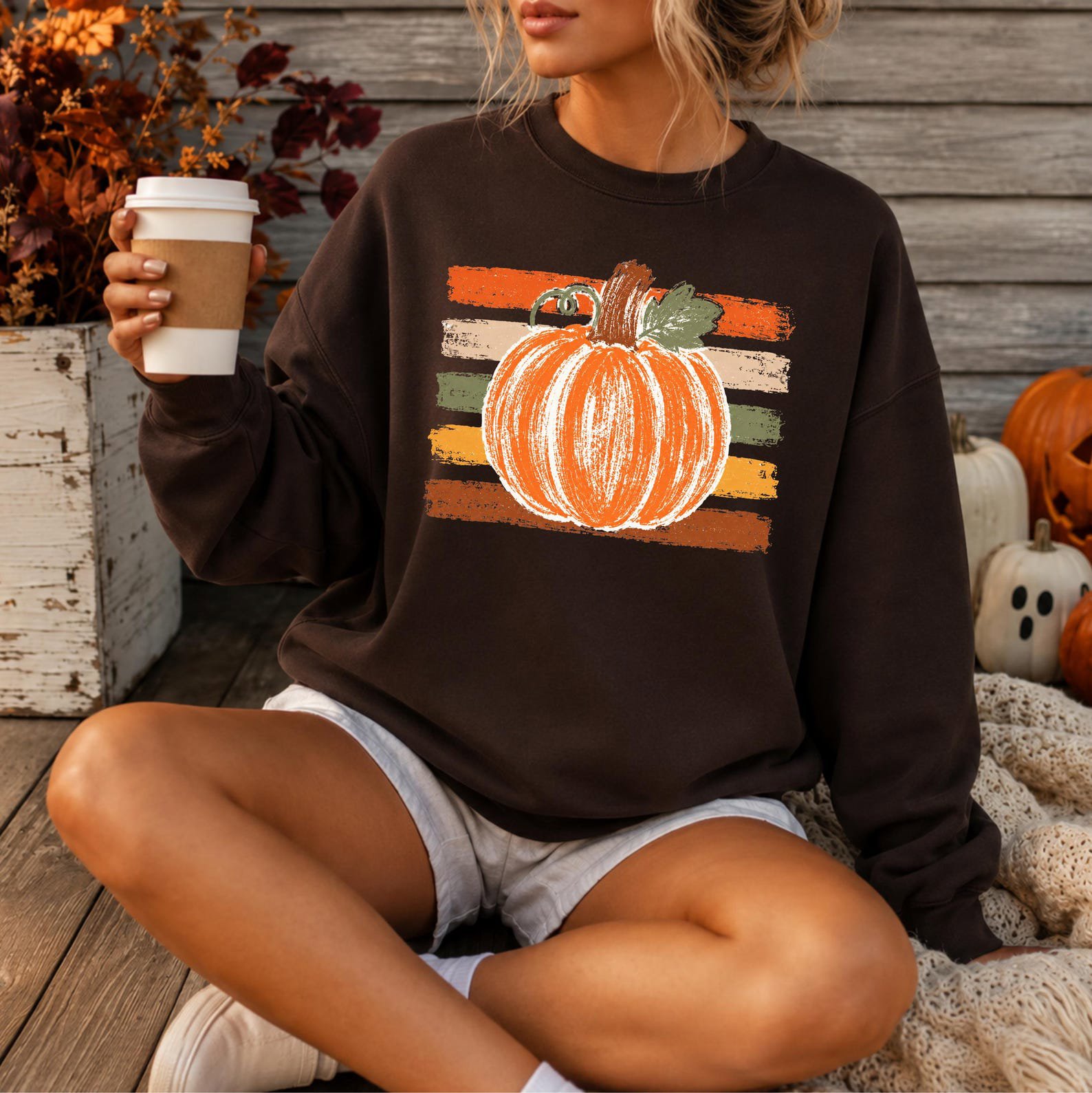 Pumpkin Patch Fall Shirt for Mathing family Autumn Outfit, Thanksgiving Top,Farmhouse Women Gift 2