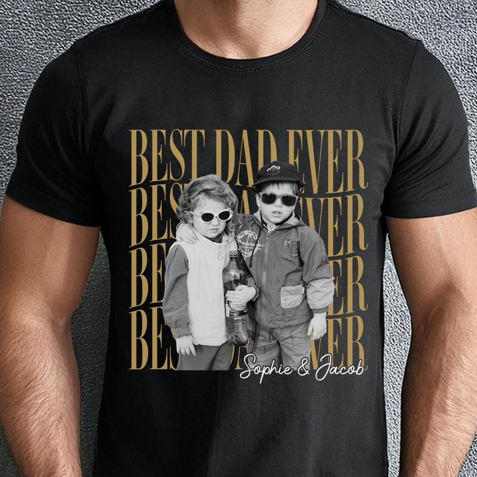 Personalized Retro Dad Photo Shirt, Funny Father’s Day Gift Tee, Vintage Custom Dad Picture Shirt 8