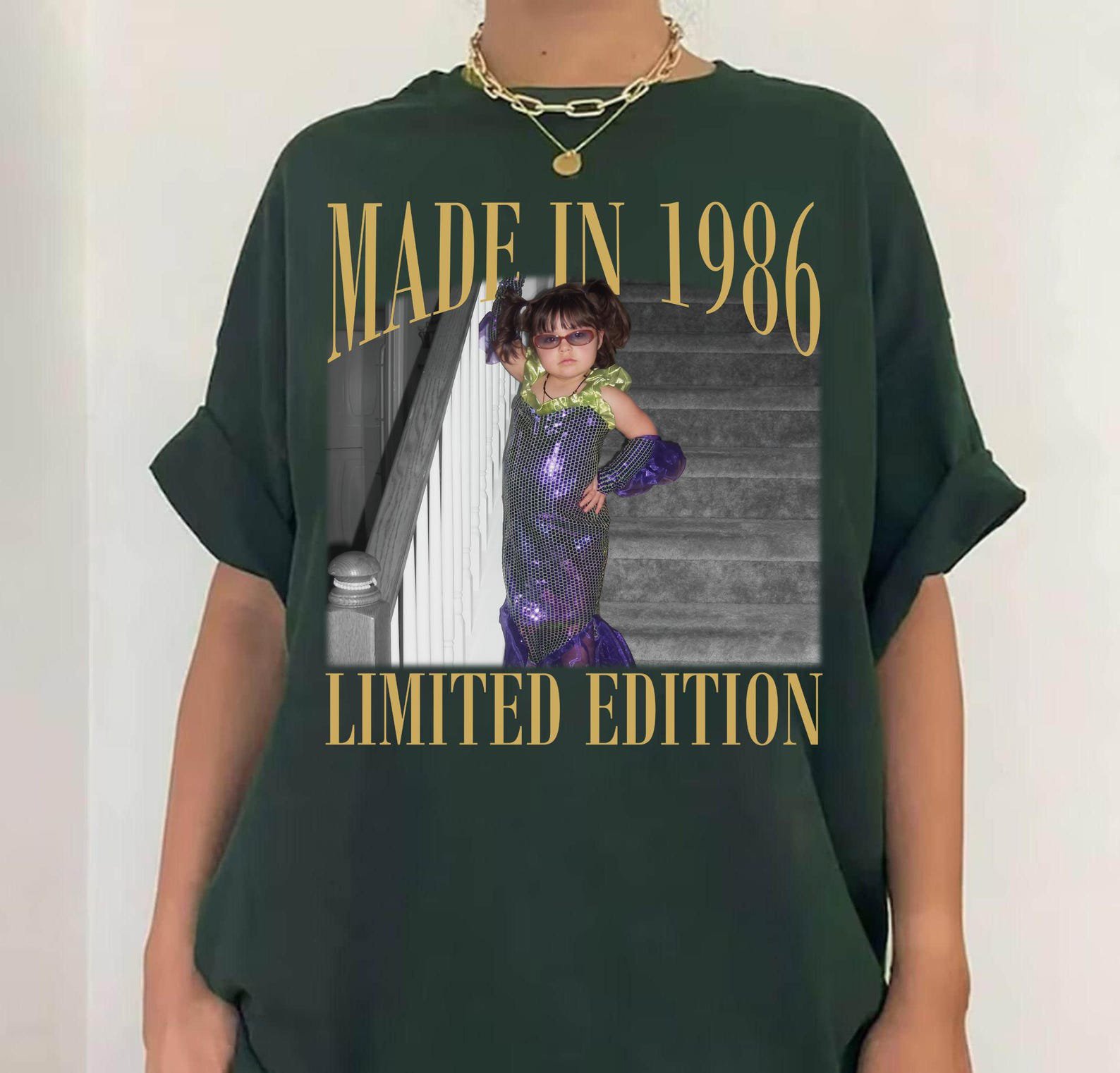 Custom Photo Birthday Shirt, Personalized Vintage Year Tee, 40th Birthday Gift for Women 5