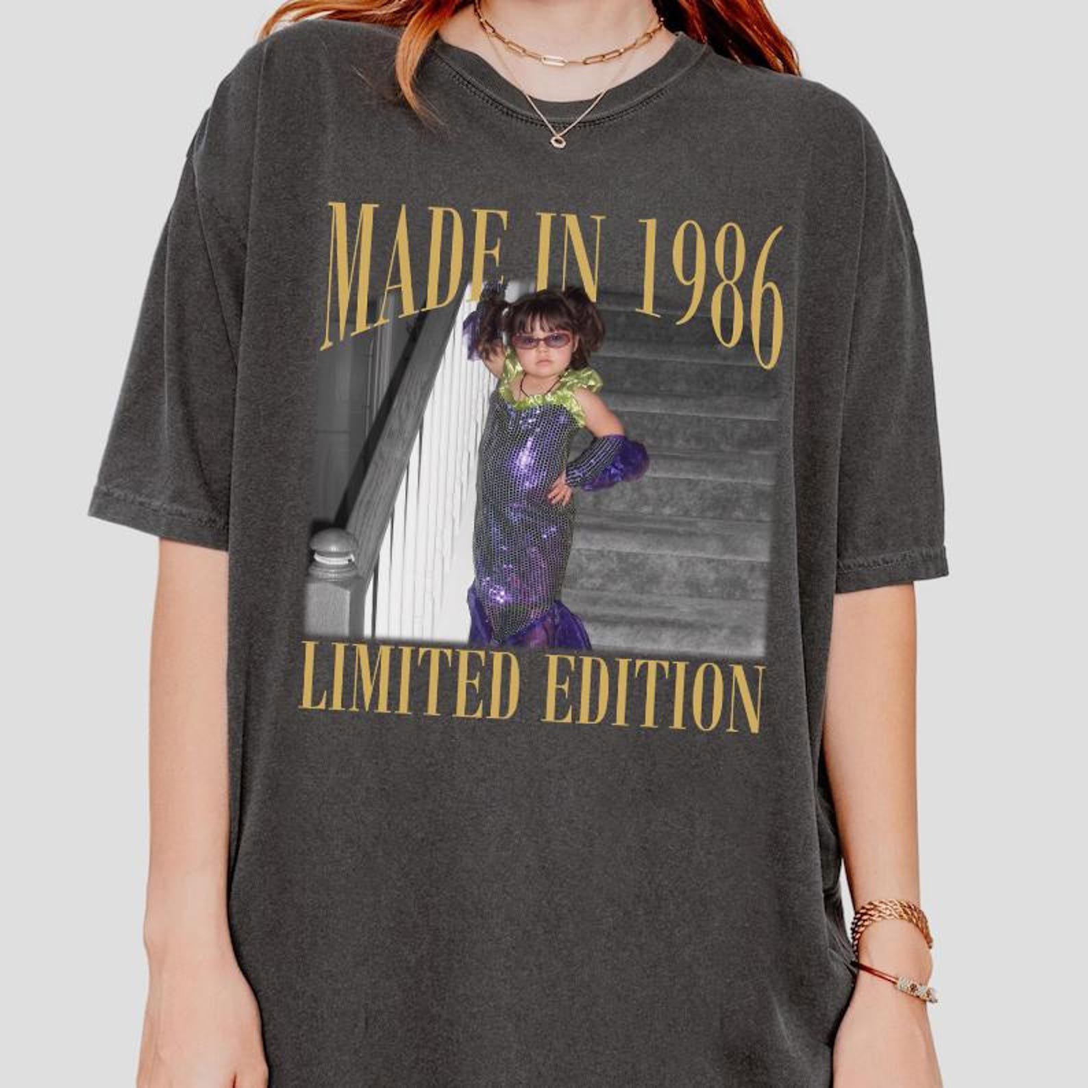 Custom Photo Birthday Shirt, Personalized Vintage Year Tee, 40th Birthday Gift for Women 9