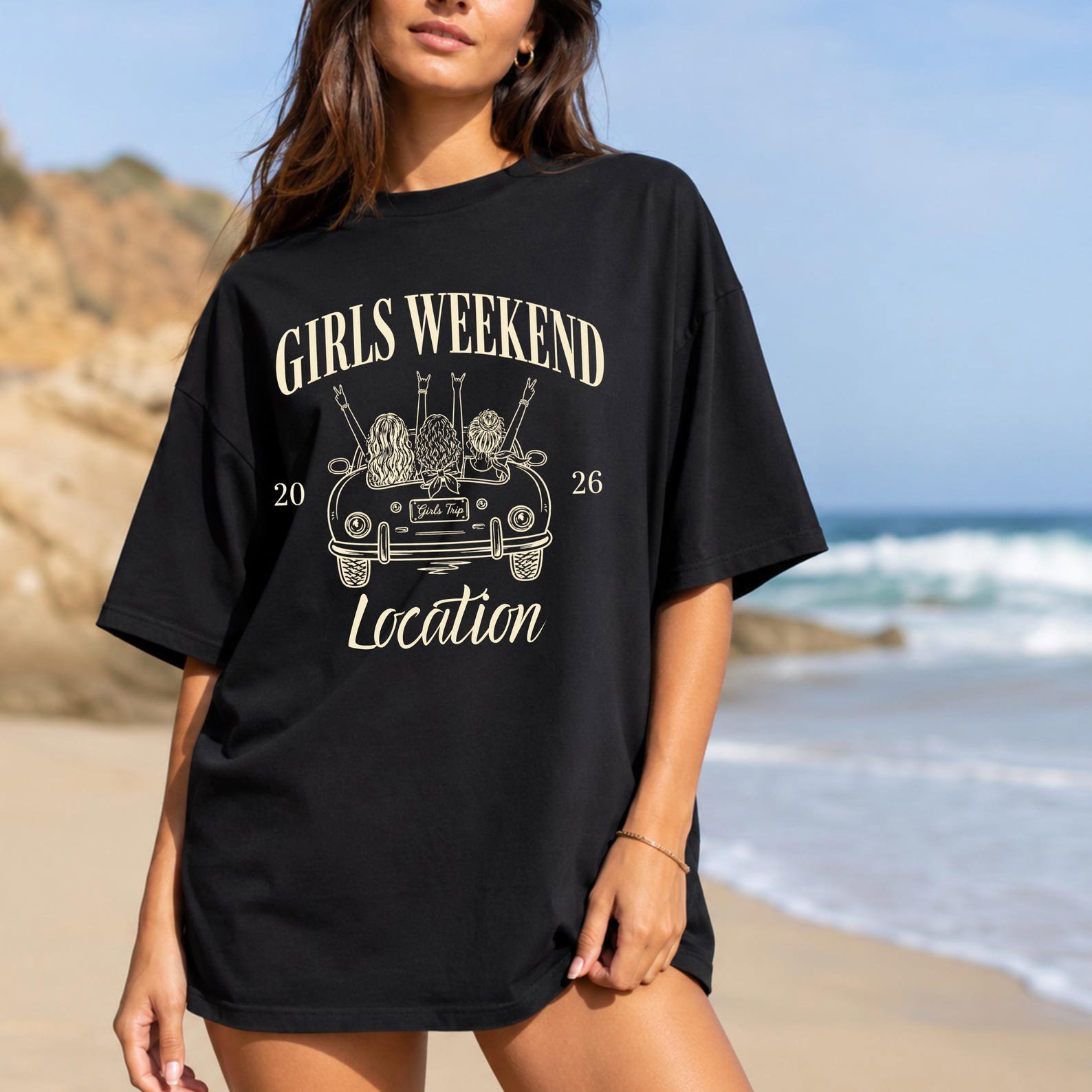 Bacholerette Custom Girls Weekend Shirt, Matching Beach Vacation Tee, Friends Getaway Shirt 3
