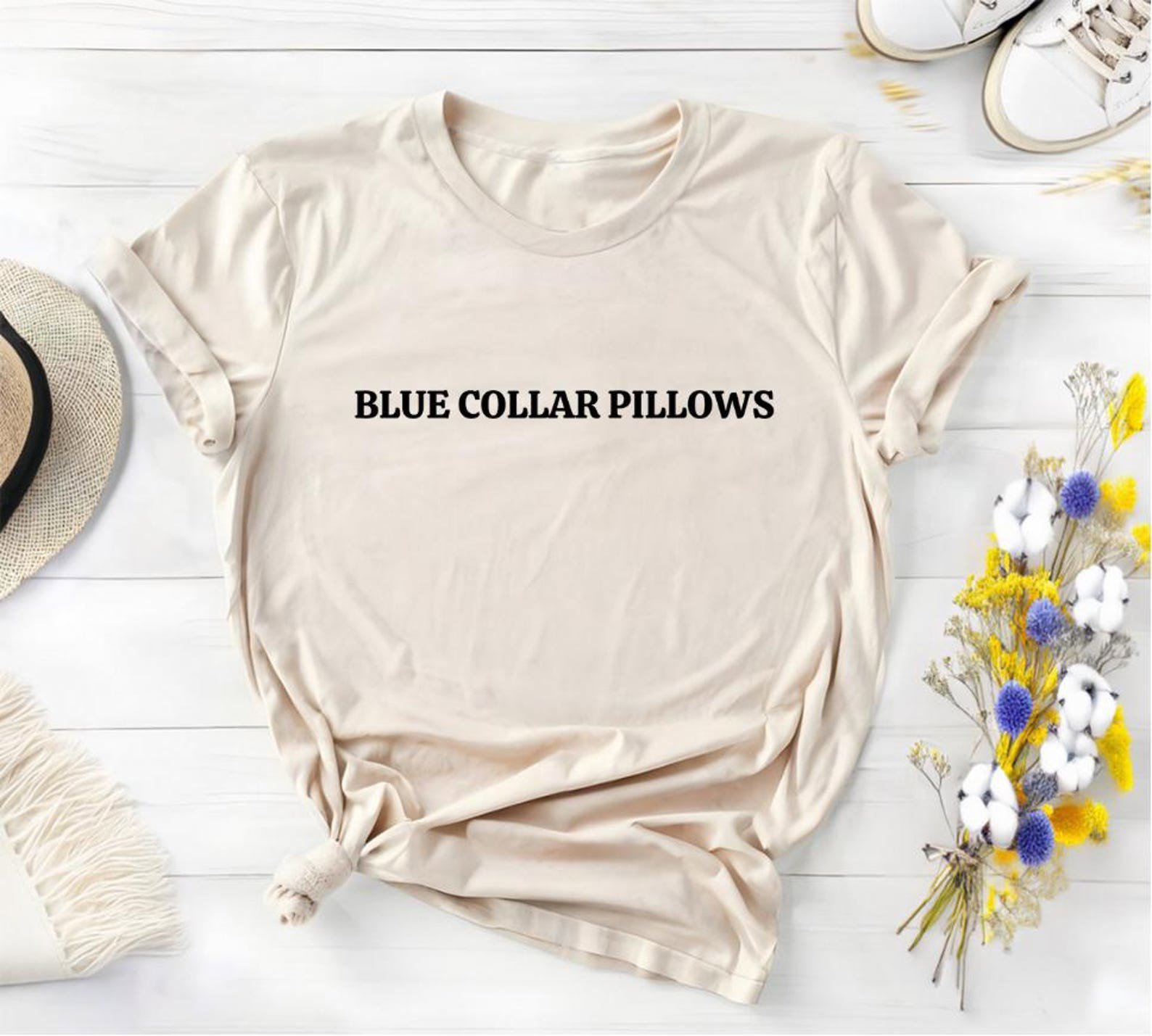 Funny Wife Gift: Spoiled Blue Collar Girlfriend Hoodie 1