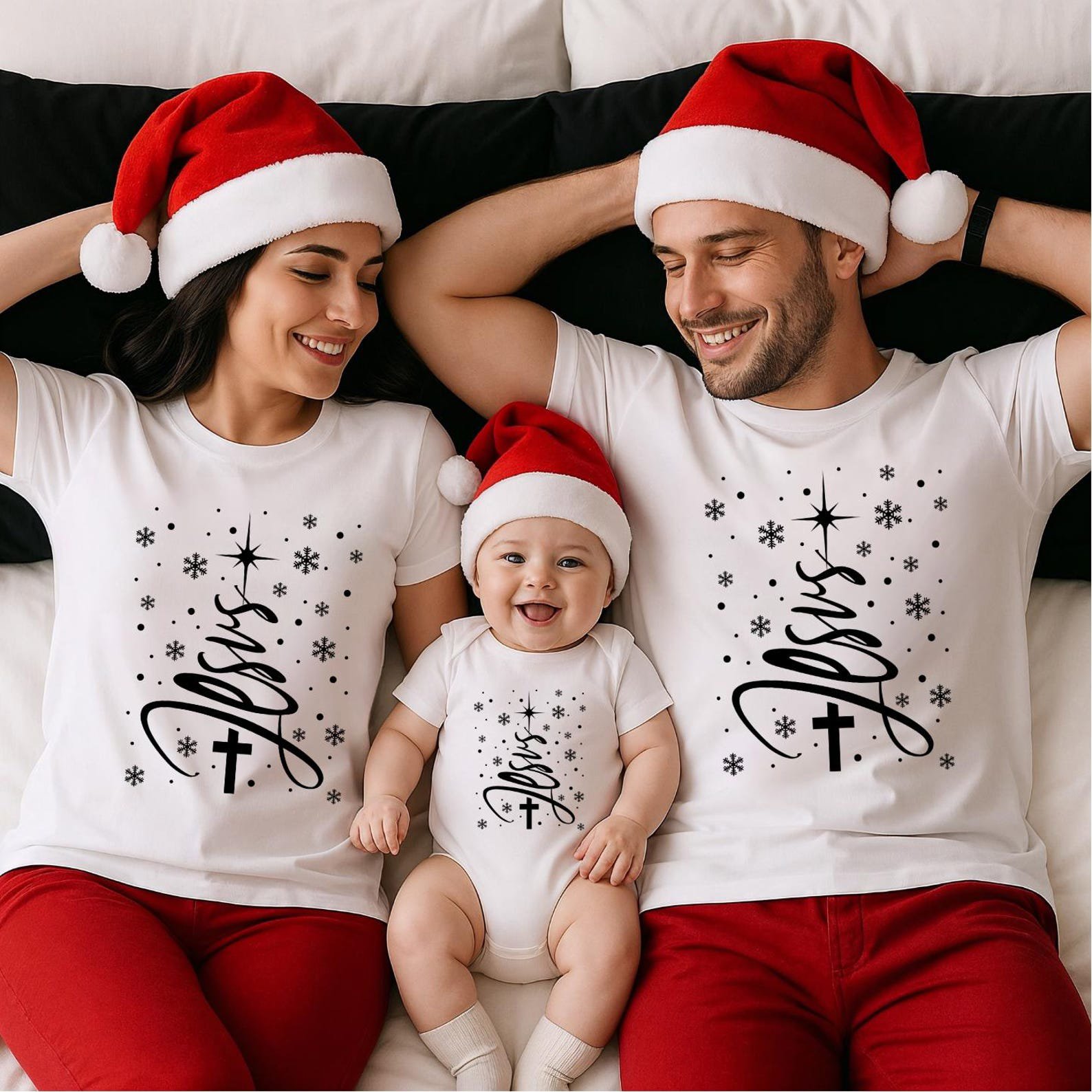 Jesus Christmas Sweatshirt • Christian Winter Sweater • Faith Cross Snowflake Shirt • Religious Holiday Gift • Cozy Christian Apparel 8