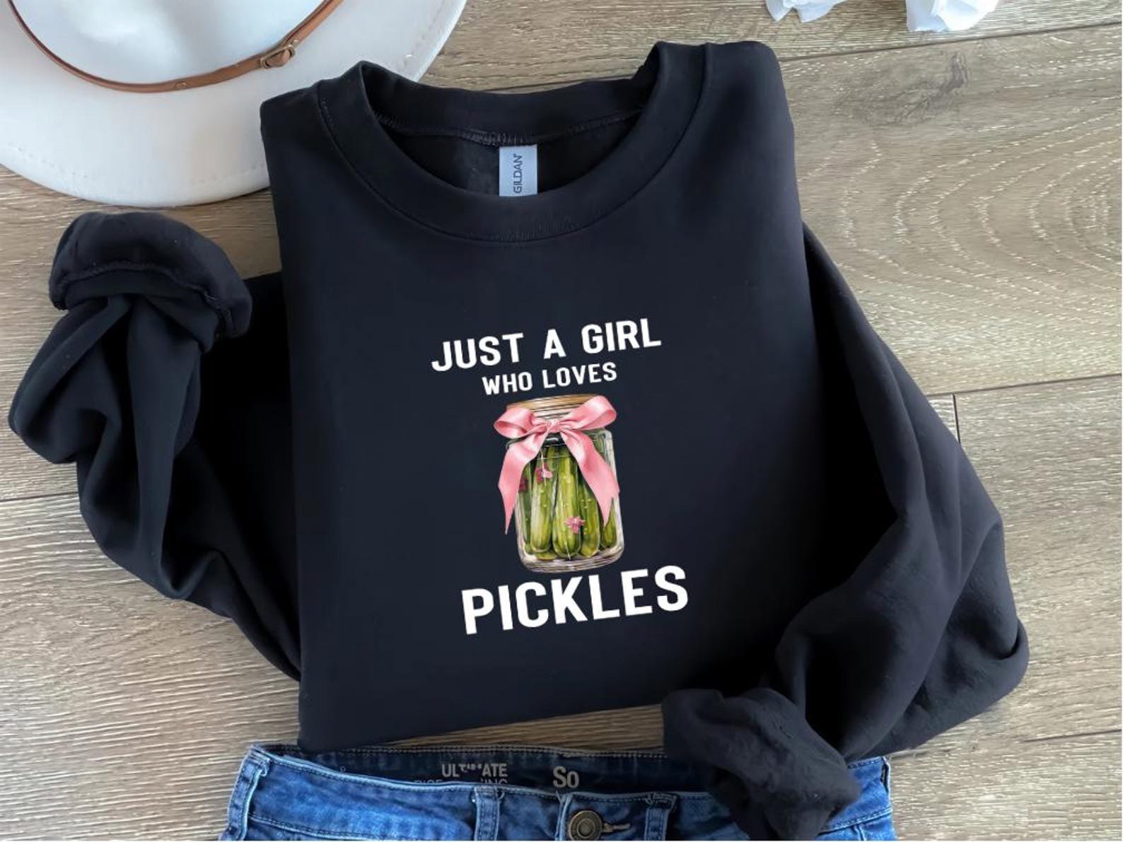 Just a Girl Who Loves Pickles Shirt, Funny Pickle Sweatshirt,Pickle Lover Gift, Birthday Shirt, Girls Pickle Shirt 2