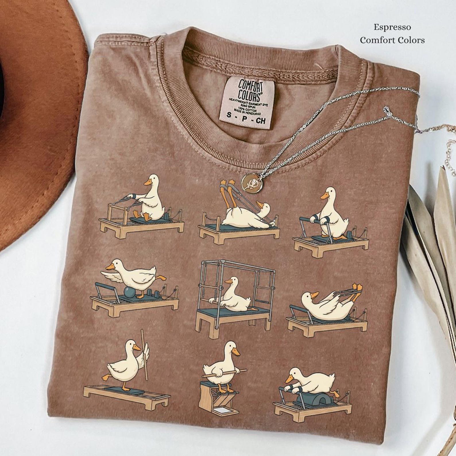 Pilates Girl Shirt Funny Goose Tee, Reformer Pilates Tshirt, Trendy Workout Shirt, Cute Fitness Aesthetic Tee 4