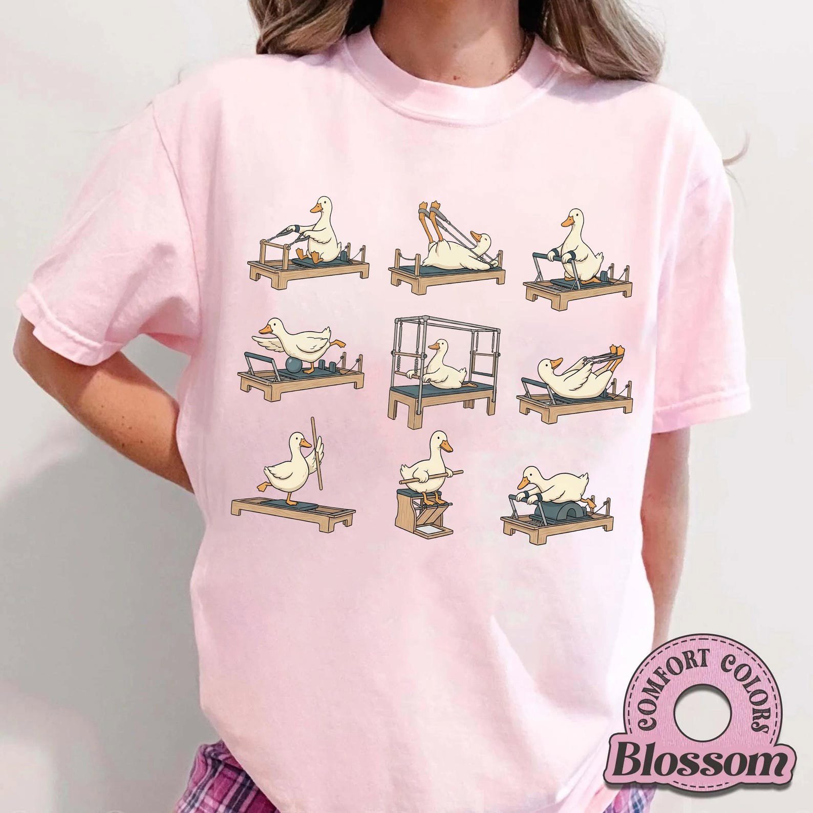 Pilates Girl Shirt Funny Goose Tee, Reformer Pilates Tshirt, Trendy Workout Shirt, Cute Fitness Aesthetic Tee 6