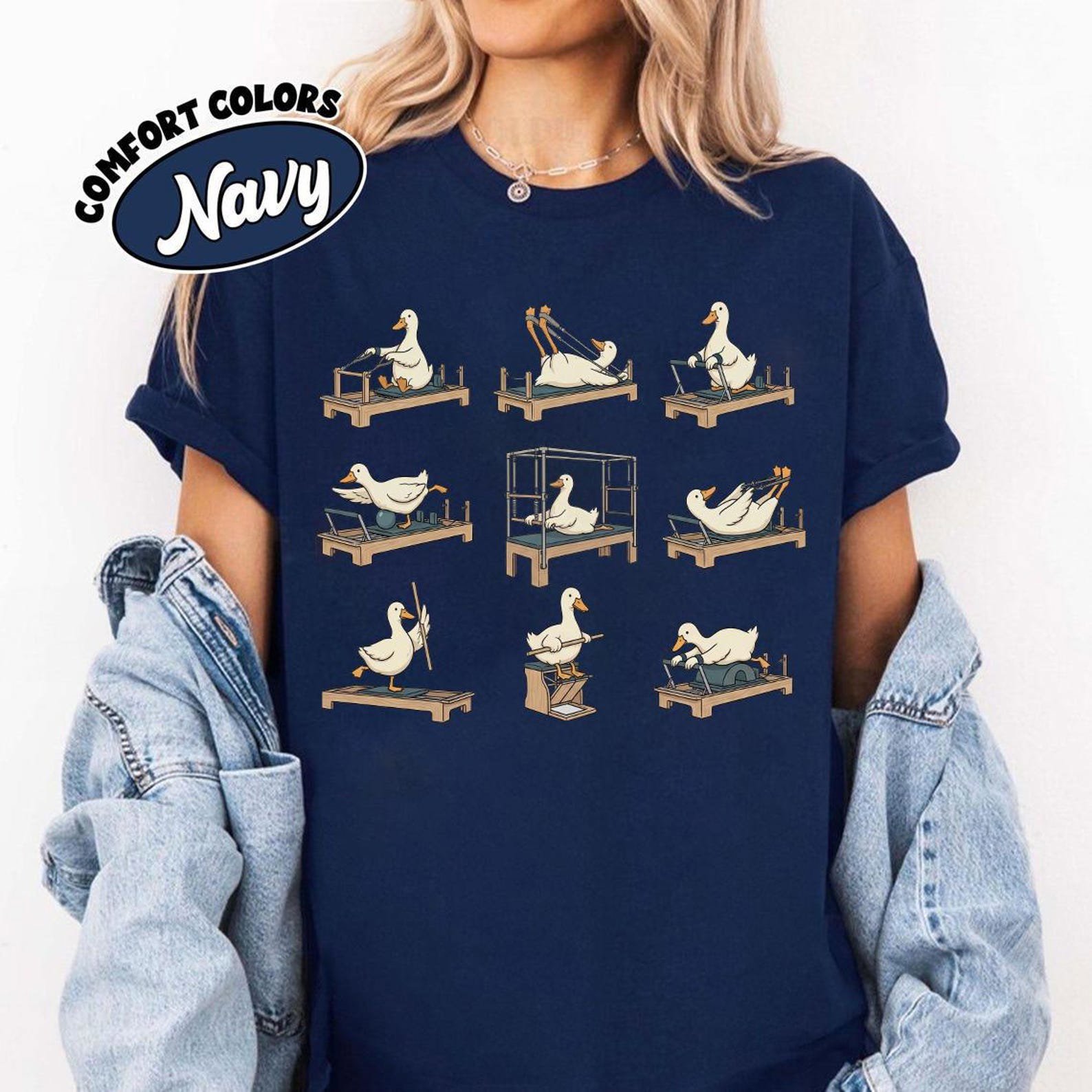Pilates Girl Shirt Funny Goose Tee, Reformer Pilates Tshirt, Trendy Workout Shirt, Cute Fitness Aesthetic Tee 9