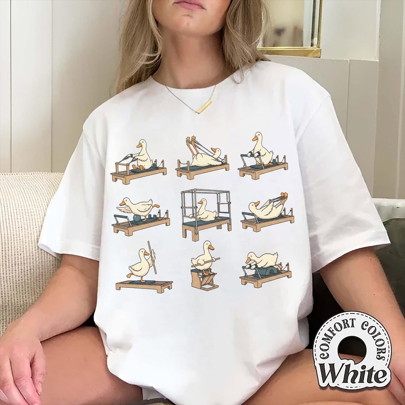 Pilates Girl Shirt Funny Goose Tee, Reformer Pilates Tshirt, Trendy Workout Shirt, Cute Fitness Aesthetic Tee 12