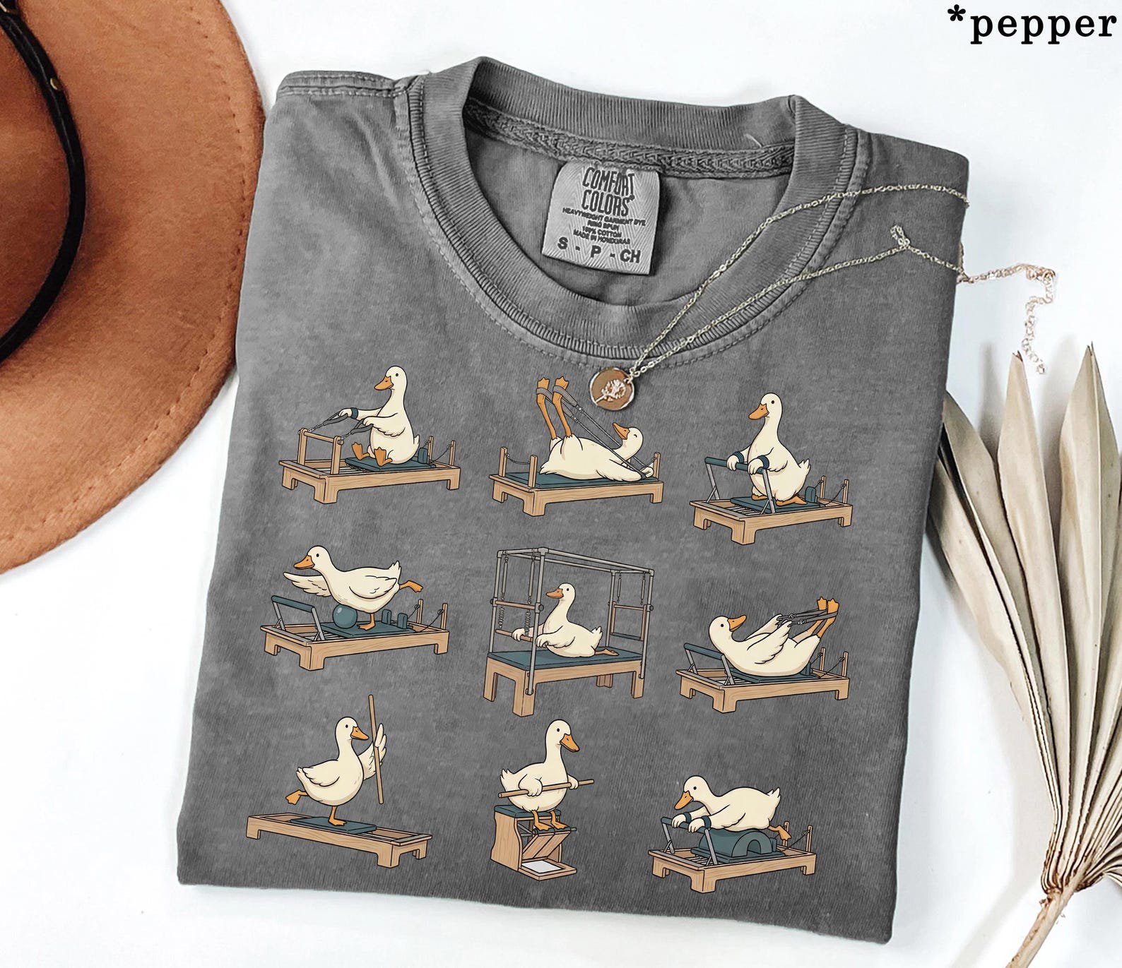 Pilates Girl Shirt Funny Goose Tee, Reformer Pilates Tshirt, Trendy Workout Shirt, Cute Fitness Aesthetic Tee 11