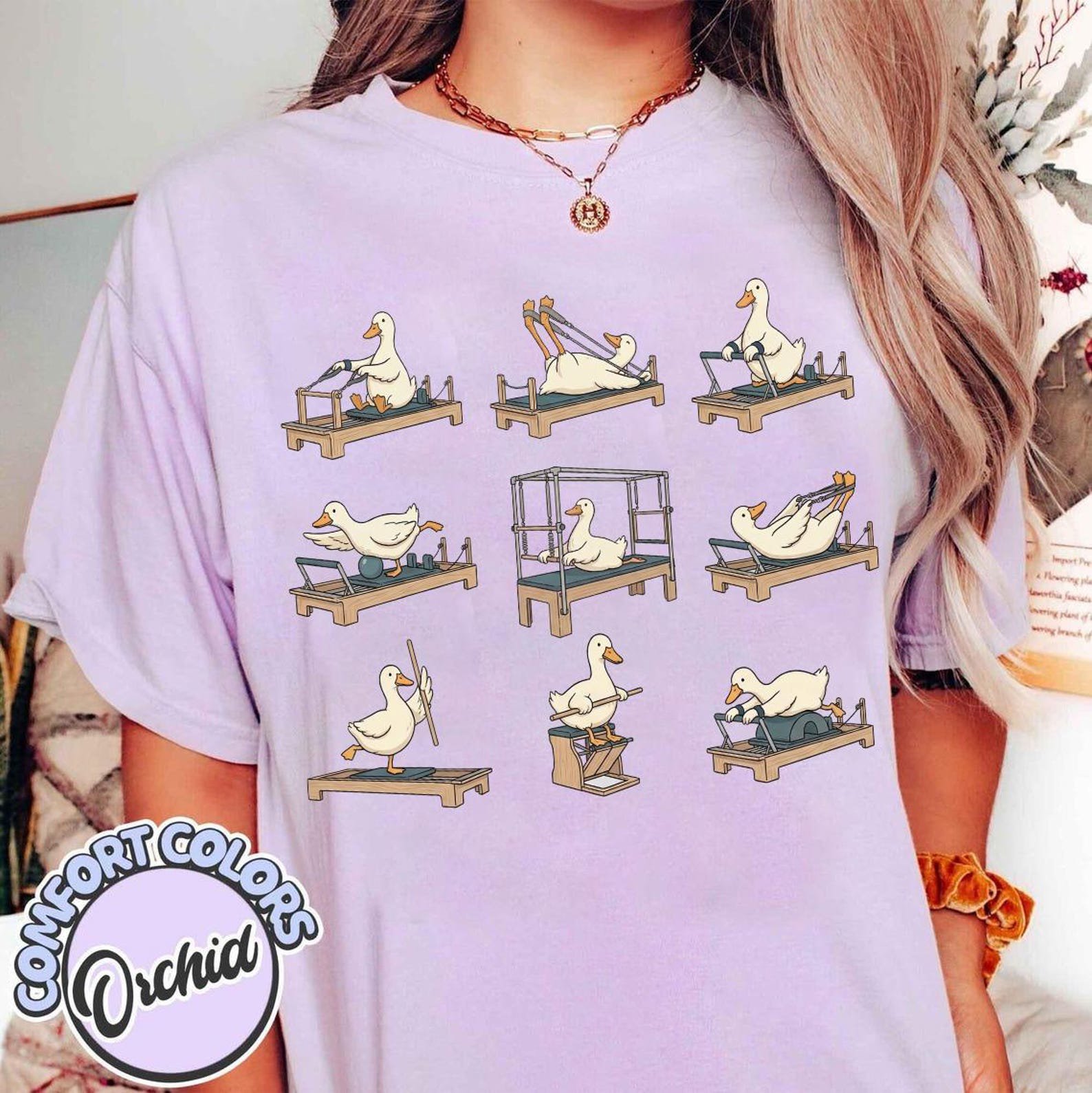 Pilates Girl Shirt Funny Goose Tee, Reformer Pilates Tshirt, Trendy Workout Shirt, Cute Fitness Aesthetic Tee 13