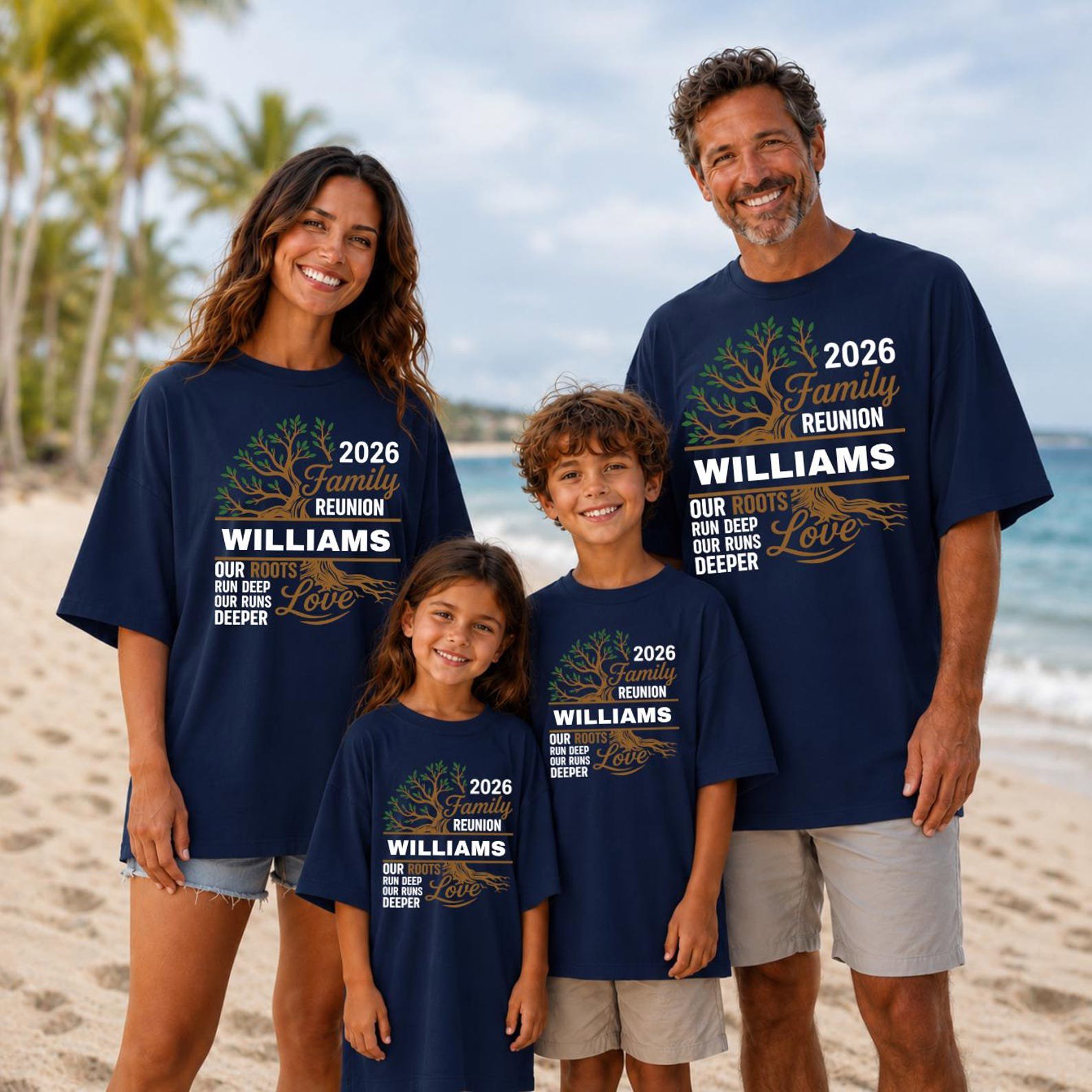 Custom Family Reunion Shirts 2026, Personalized Matching Tree of Life Group sweatshirts 4