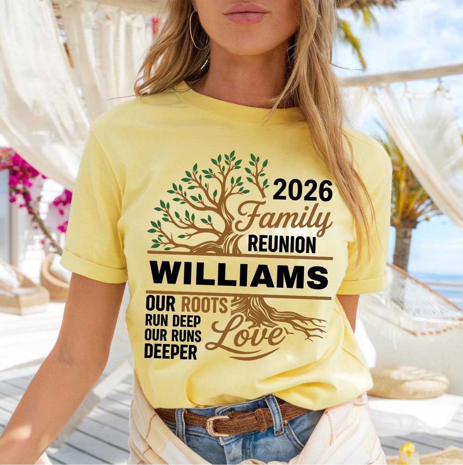 Custom Family Reunion Shirts 2026, Personalized Matching Tree of Life Group sweatshirts 5