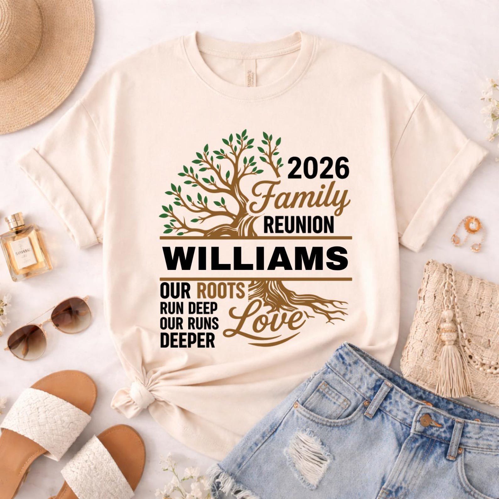 Custom Family Reunion Shirts 2026, Personalized Matching Tree of Life Group sweatshirts 6