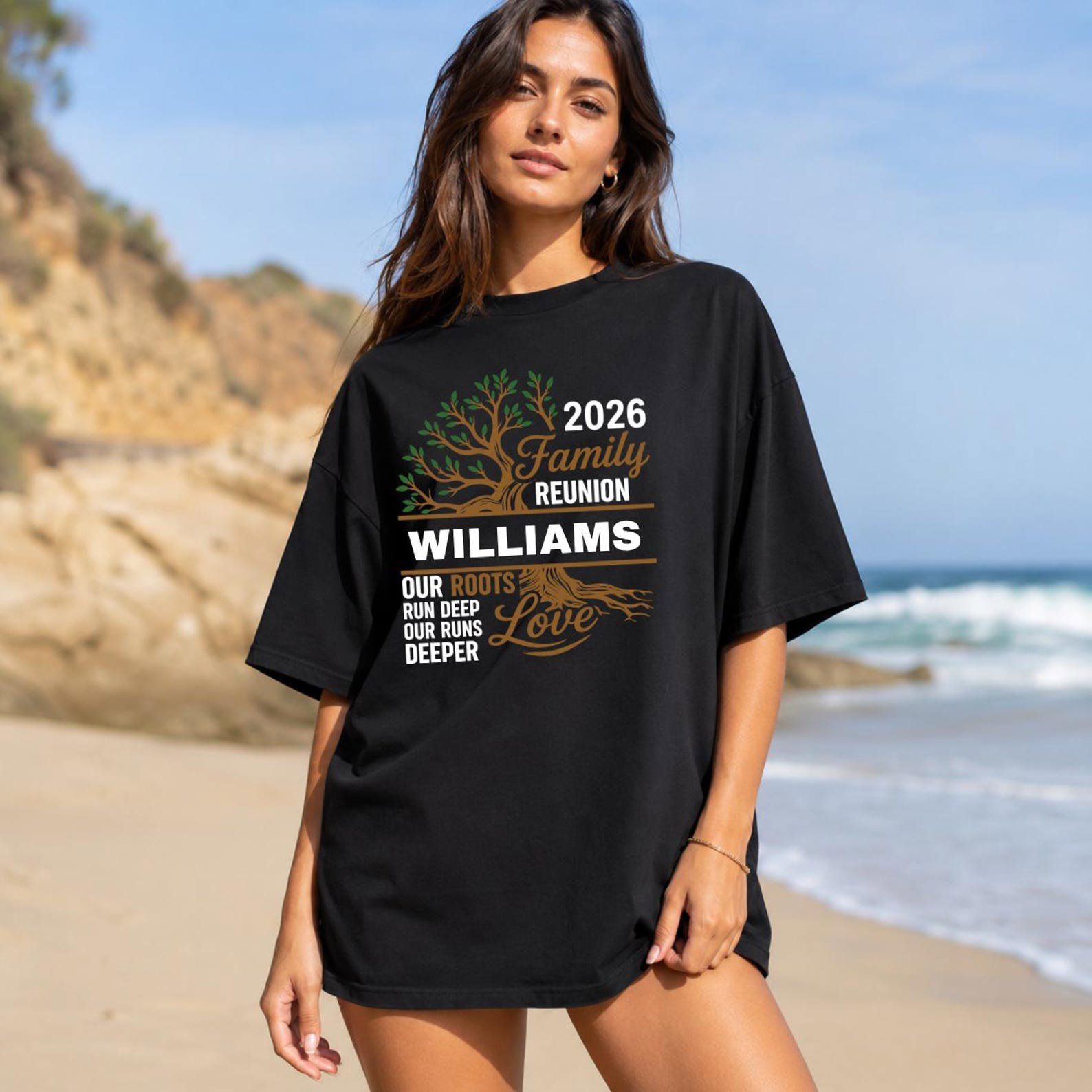 Custom Family Reunion Shirts 2026, Personalized Matching Tree of Life Group sweatshirts 7