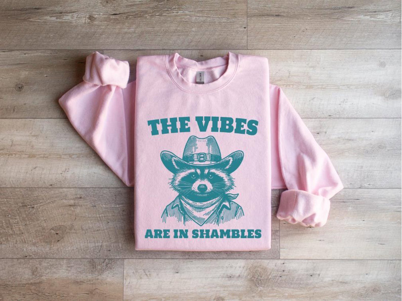 The Vibes Are In Shambles Shirt: Funny Raccoon Graphic Tee 2