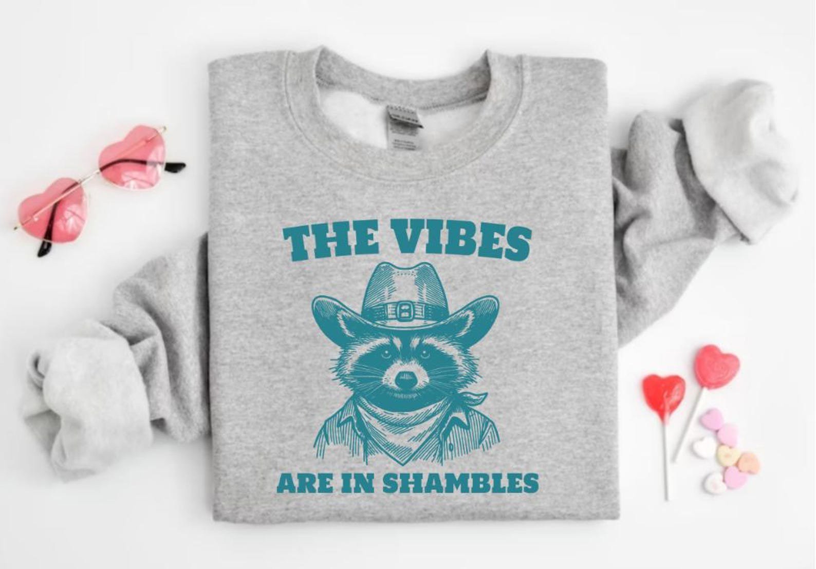 The Vibes Are In Shambles Shirt: Funny Raccoon Graphic Tee 4