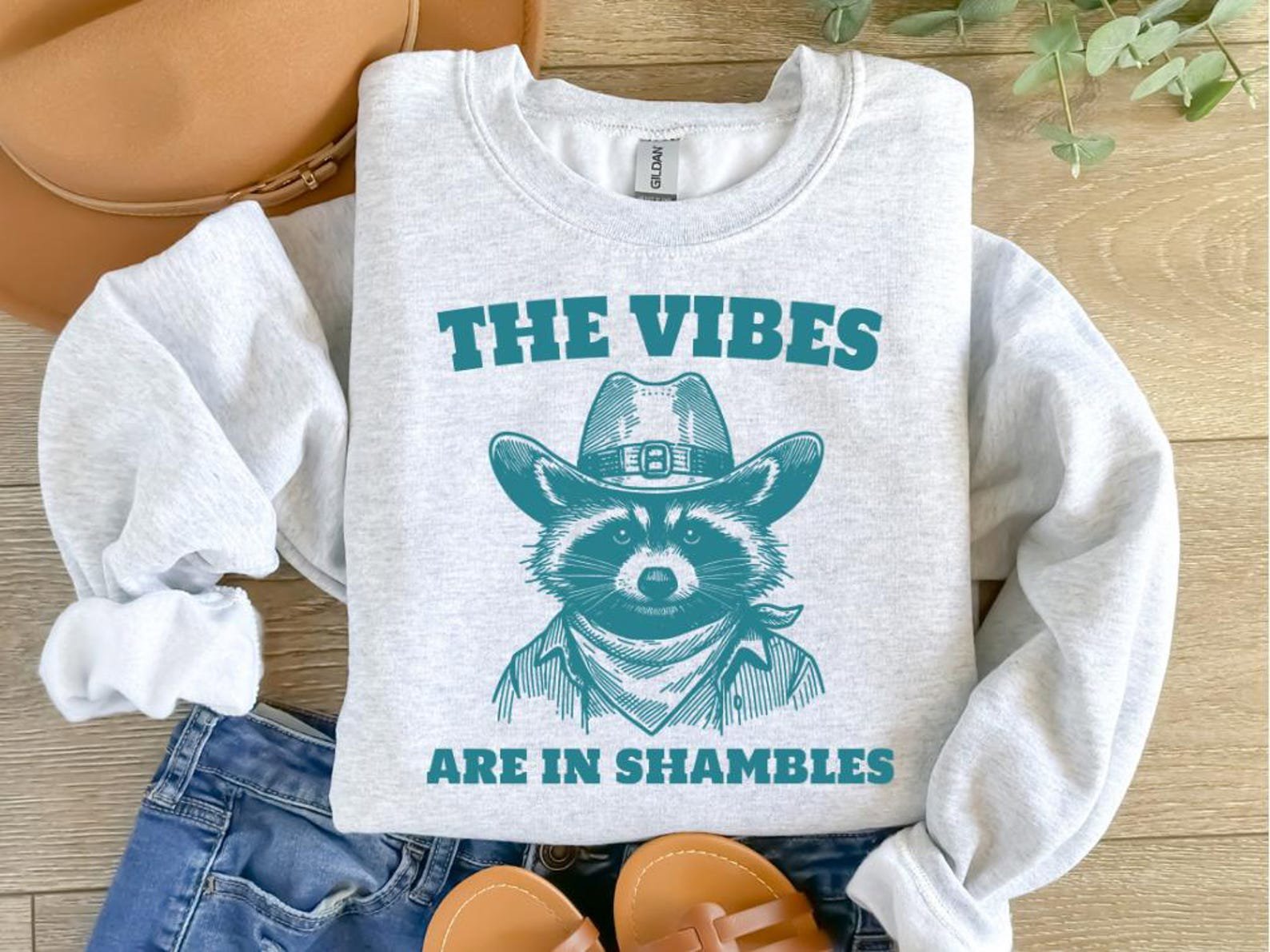 The Vibes Are In Shambles Shirt: Funny Raccoon Graphic Tee 6
