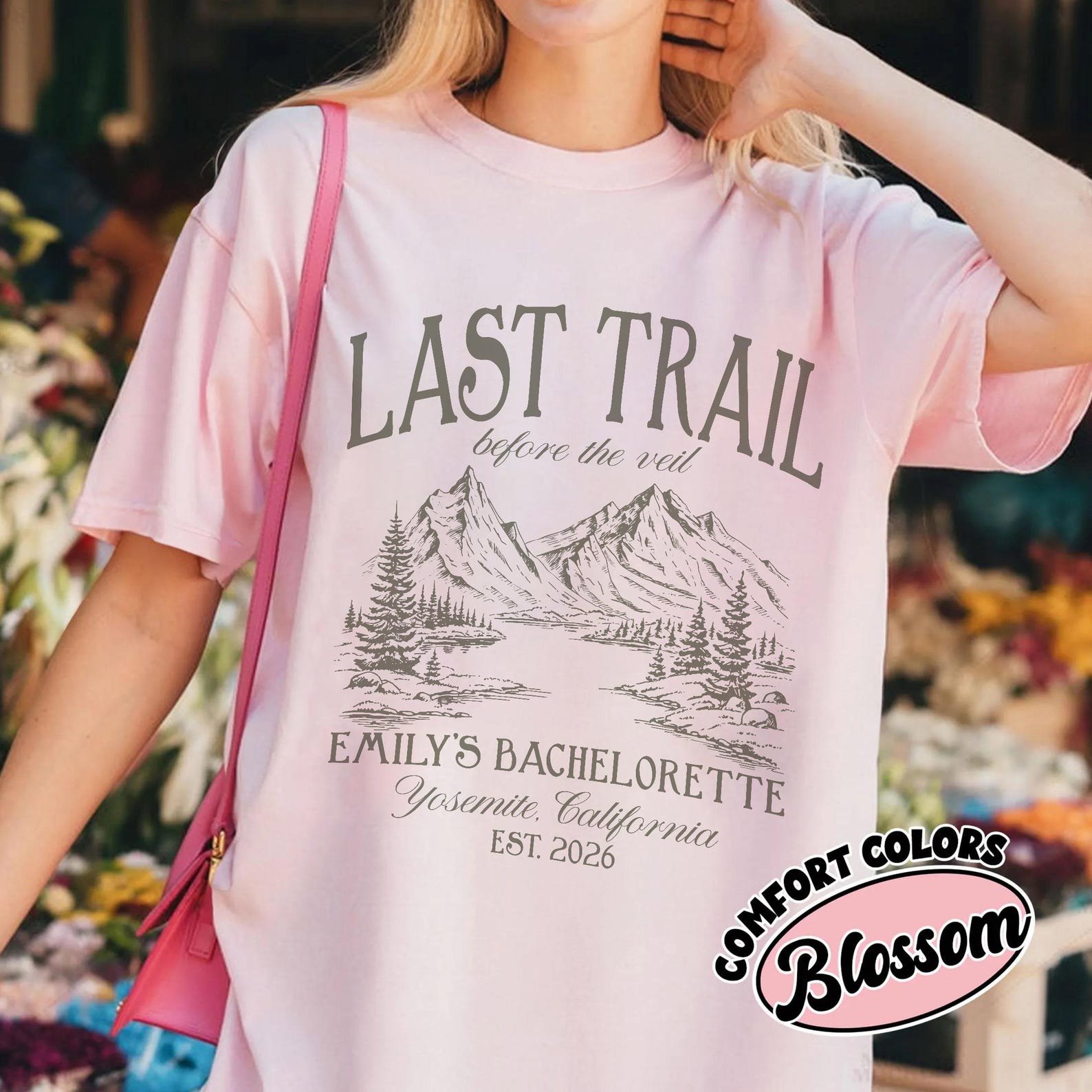 Last Trail Before the Veil Shirt, Hiking Bachelorette Tee, Mountain Bride Tshirt, Camp Bride Shirt, Outdoor Bridal Party Tee 7
