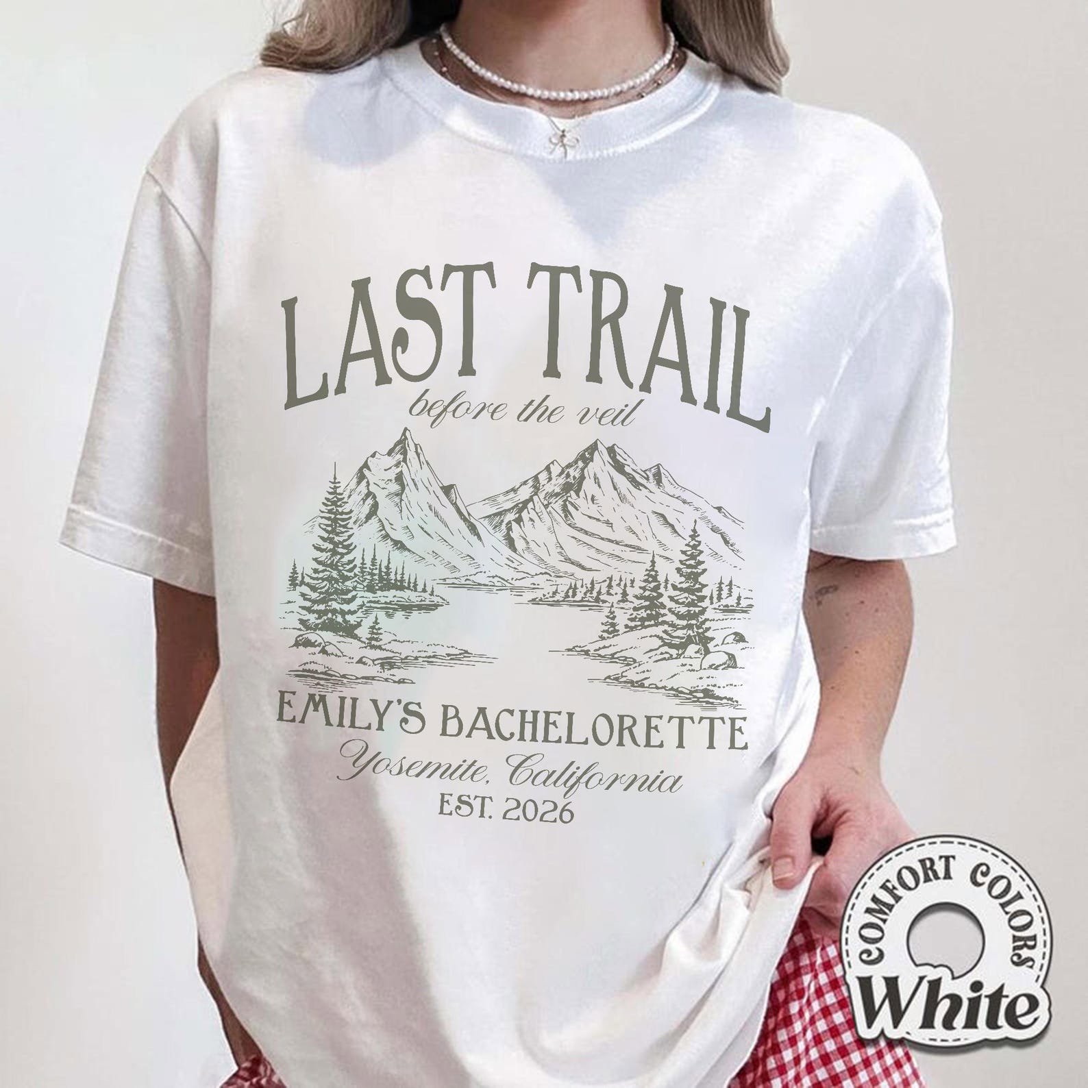 Last Trail Before the Veil Shirt, Hiking Bachelorette Tee, Mountain Bride Tshirt, Camp Bride Shirt, Outdoor Bridal Party Tee 8