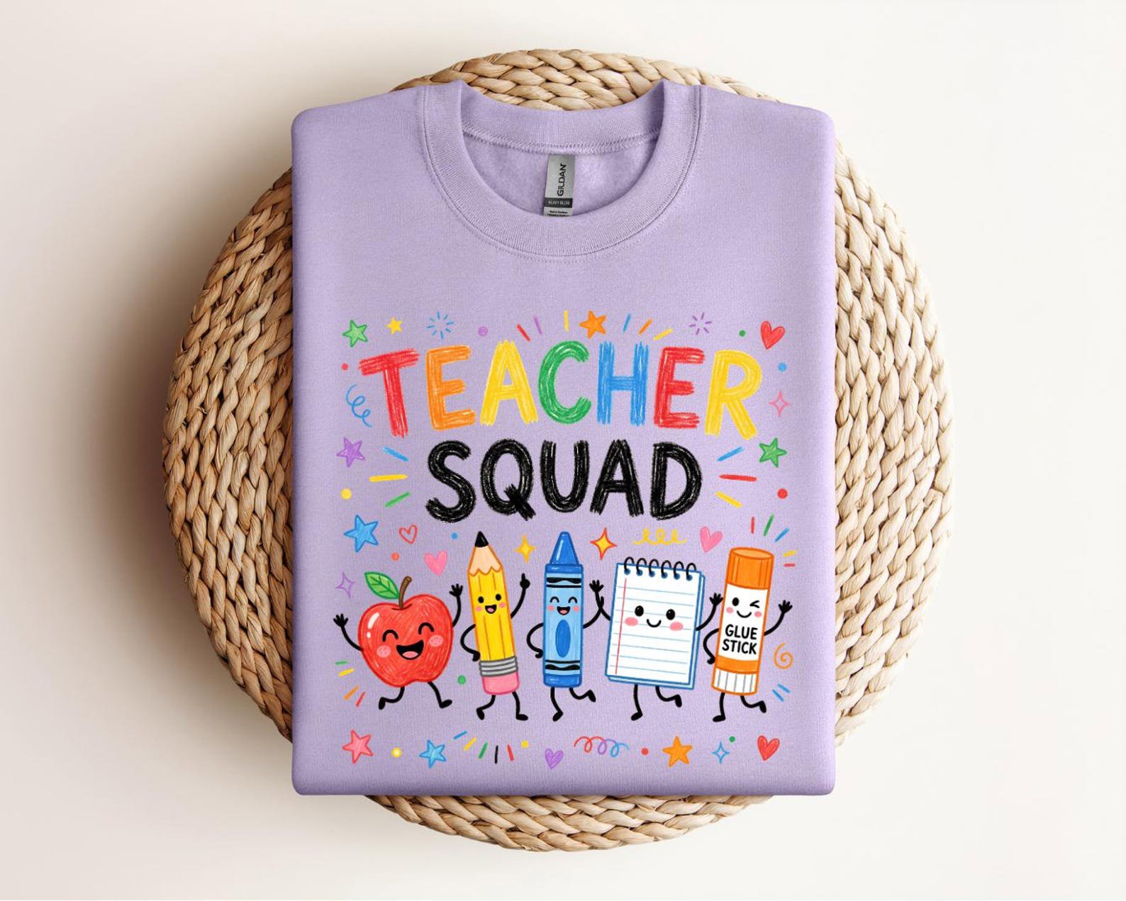 Cute Teacher Squad Shirts, Matching School Staff Tees, Colorful Back to School Outfits, First Day Team Apparel 7