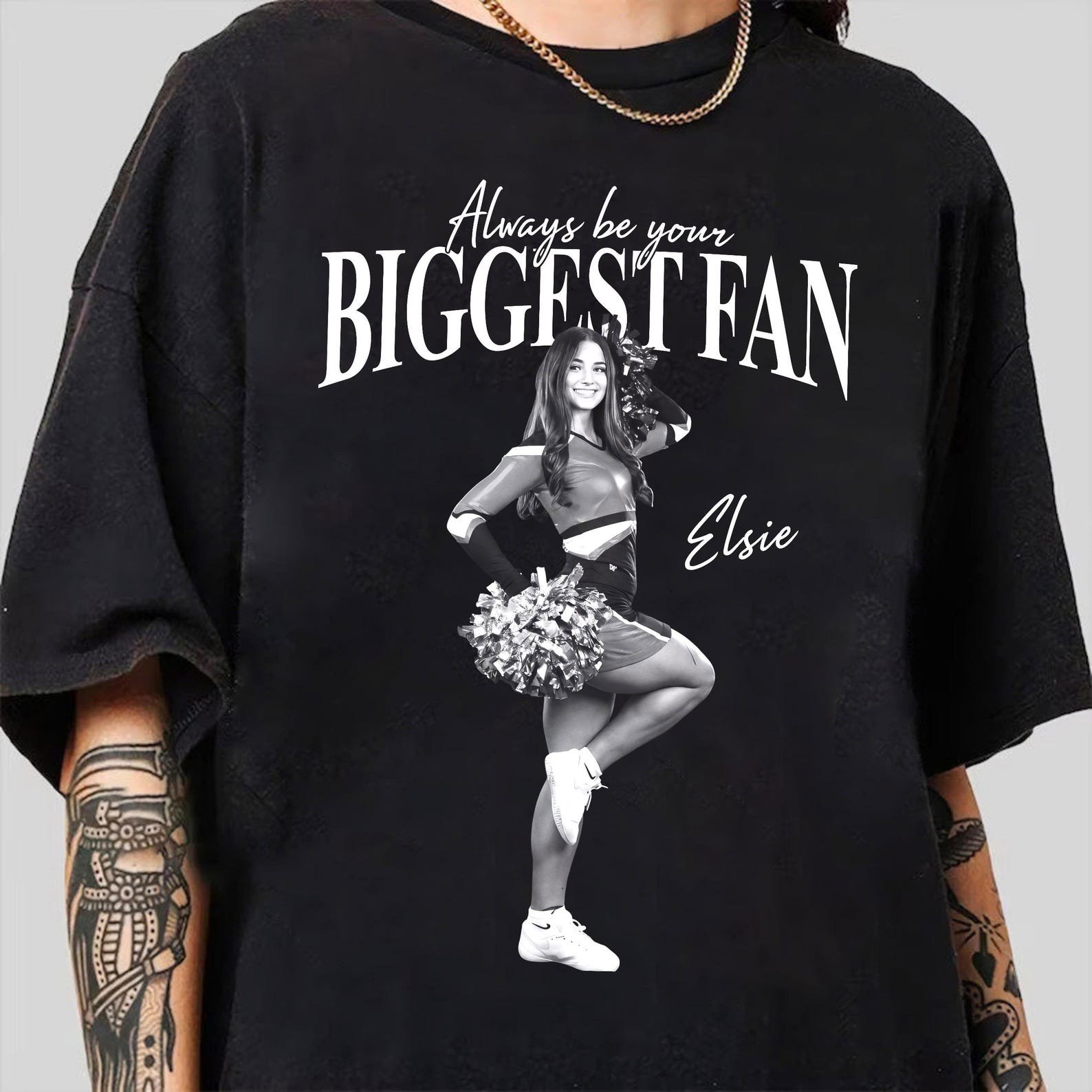 I’ll Always Be Your Biggest Fan Shirt, Custom Sports Mom Tee, Personalized Player Photo Tshirt, Football Baseball Mom Shirt 2