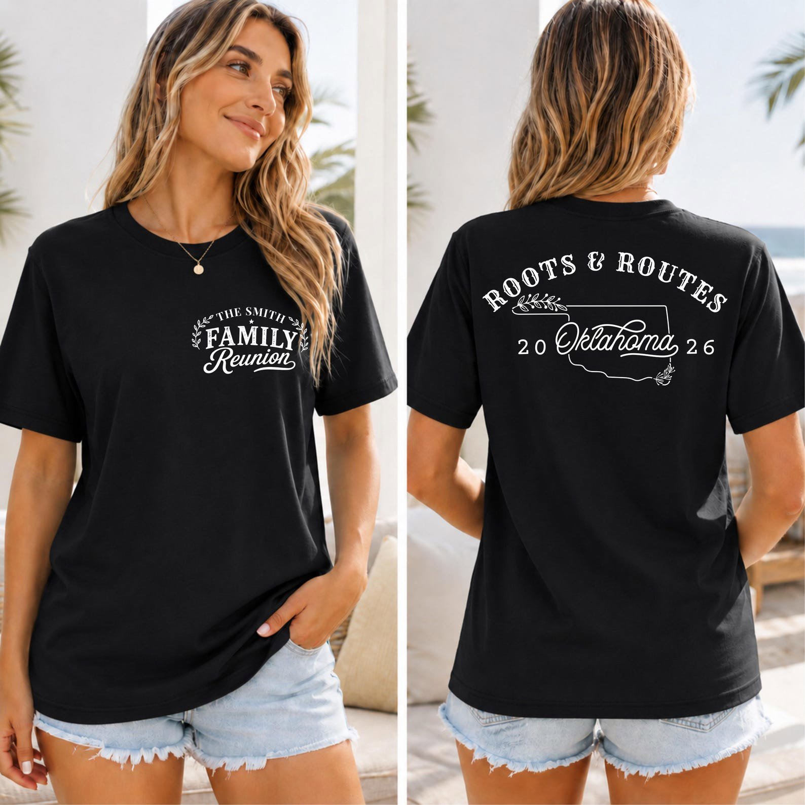 Custom Family Reunion Sweatshirt, Personalized State Roots Routes Matching Group Vacation Outfir 10