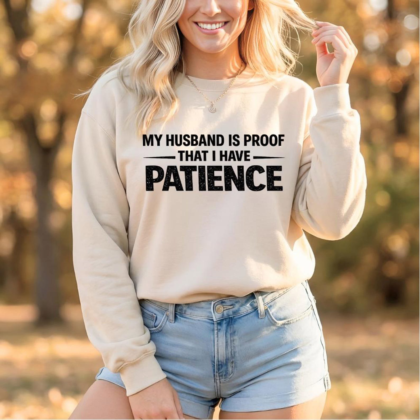 Patient Wife Shirt, My Husband Is Proof I Have Patience, Funny Marriage Shirt, Sarcastic Wife Gift, humorous Anniversary Gift 6