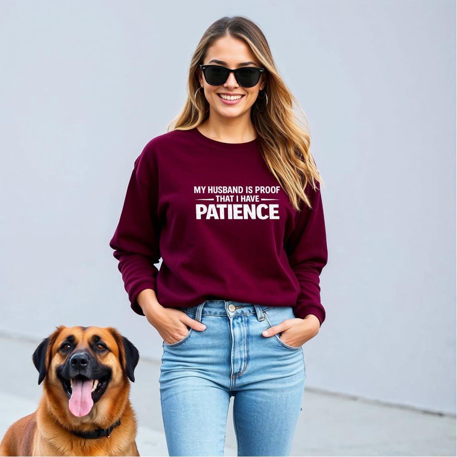 Patient Wife Shirt, My Husband Is Proof I Have Patience, Funny Marriage Shirt, Sarcastic Wife Gift, humorous Anniversary Gift 8