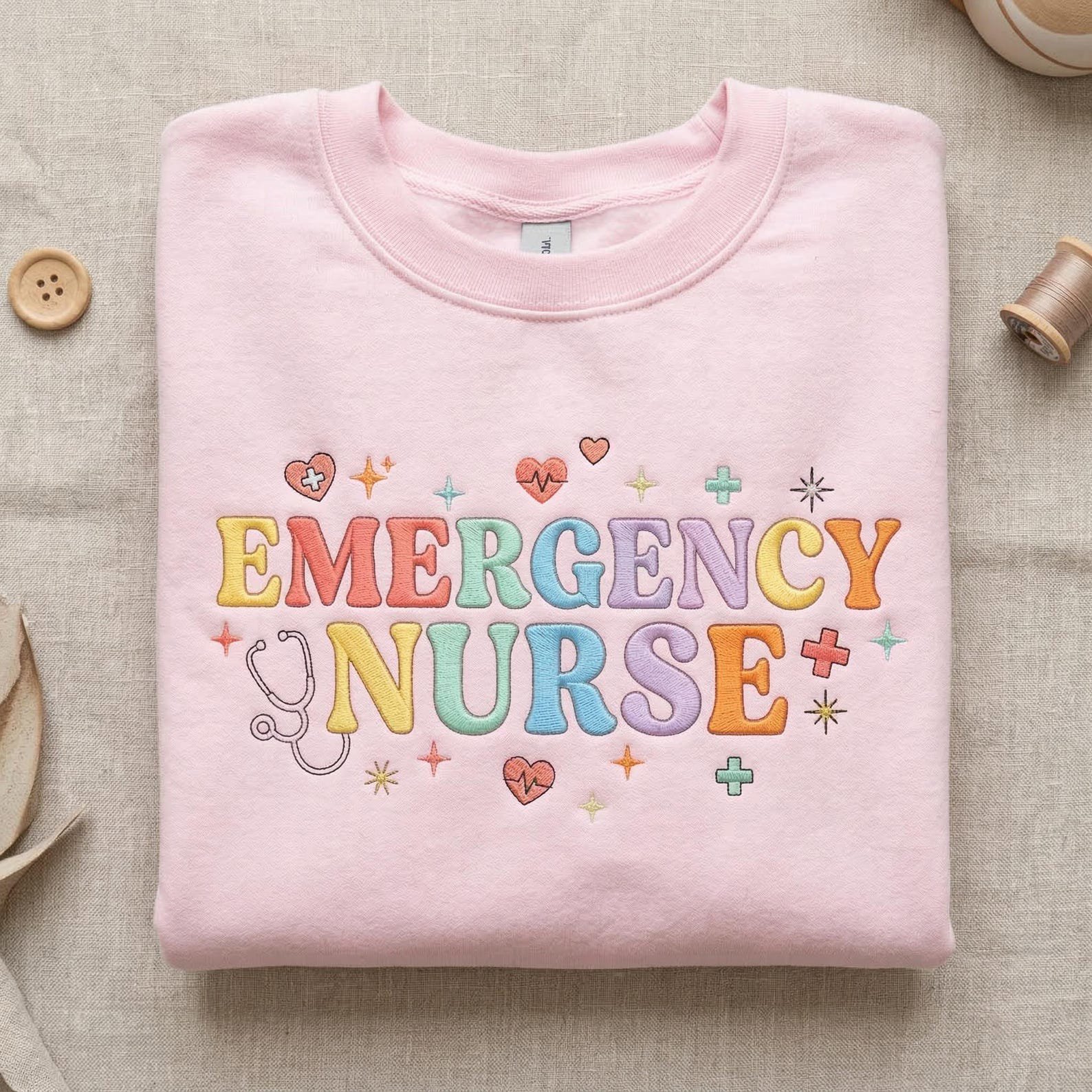 Embroidered Emergency Room Nurse Sweatshirt, Gift for New Nurse, Nurse Graduation Shirt, ER Nurse Tee, Emergency Department Nurse Shirt 3