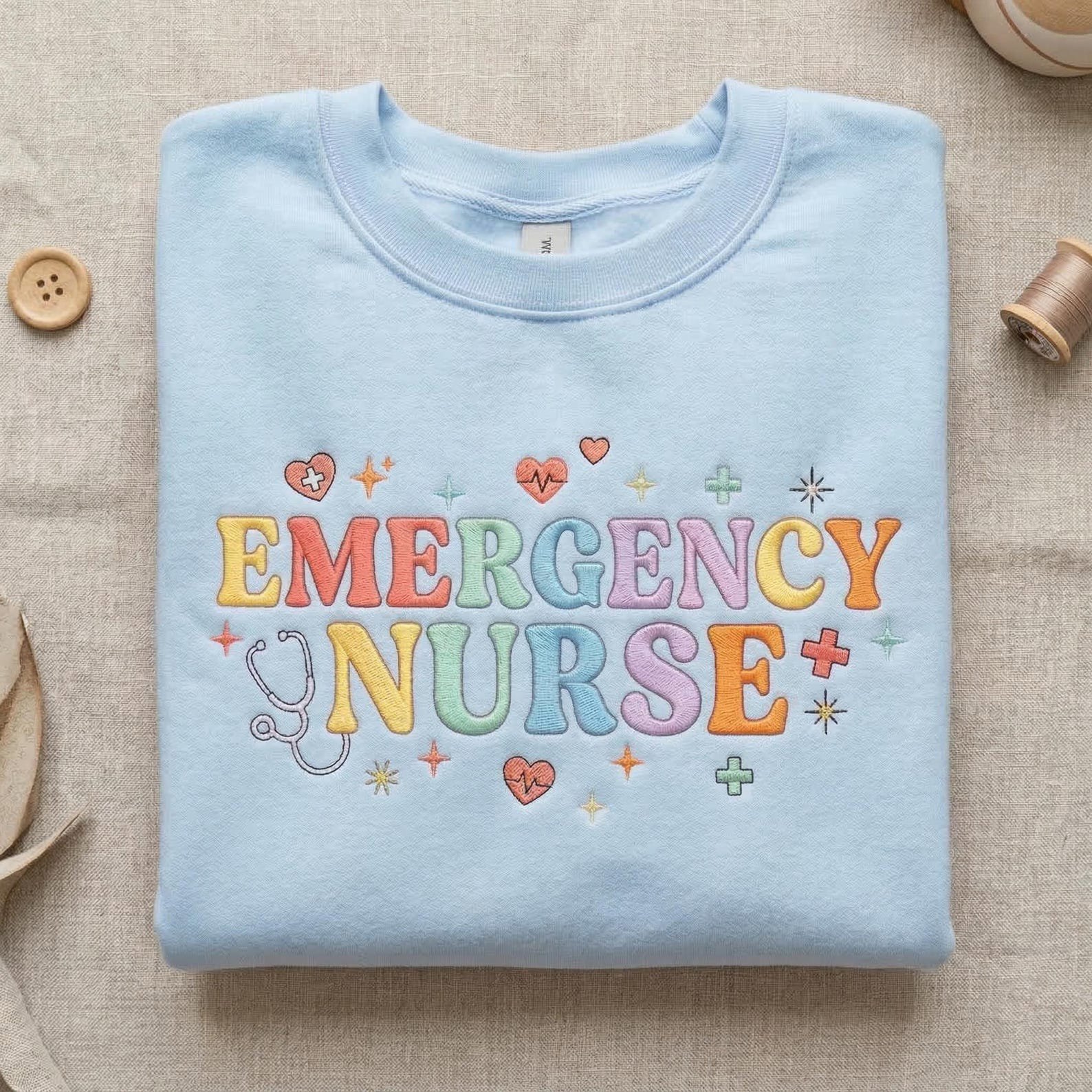 Embroidered Emergency Room Nurse Sweatshirt, Gift for New Nurse, Nurse Graduation Shirt, ER Nurse Tee, Emergency Department Nurse Shirt 2