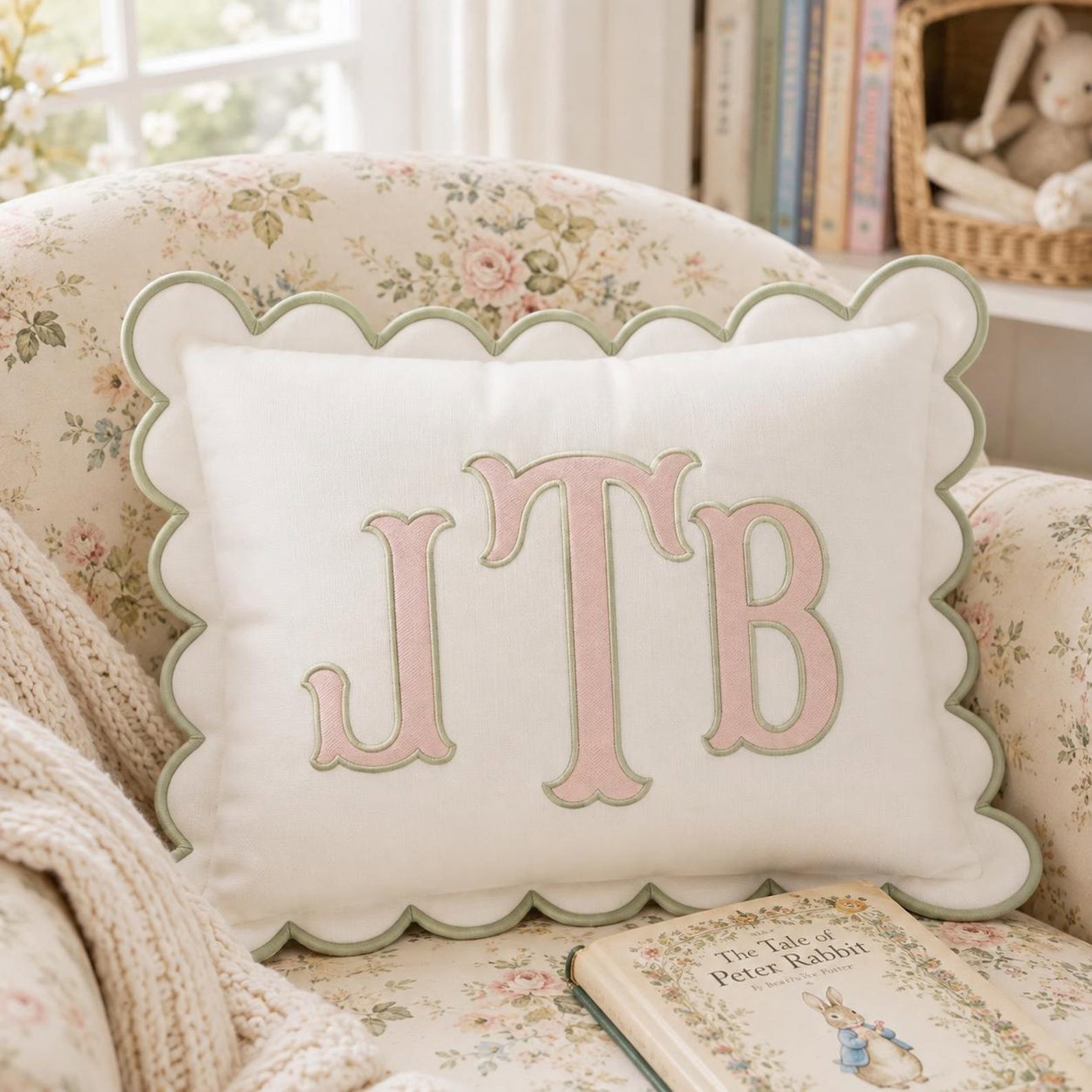 Custom Name Nursery Decor Cushion, Custom Embroidered Monogram Pillowcases, Baby Room Decor, Dorm Room Name Pillow, Slumber Party Gift 5