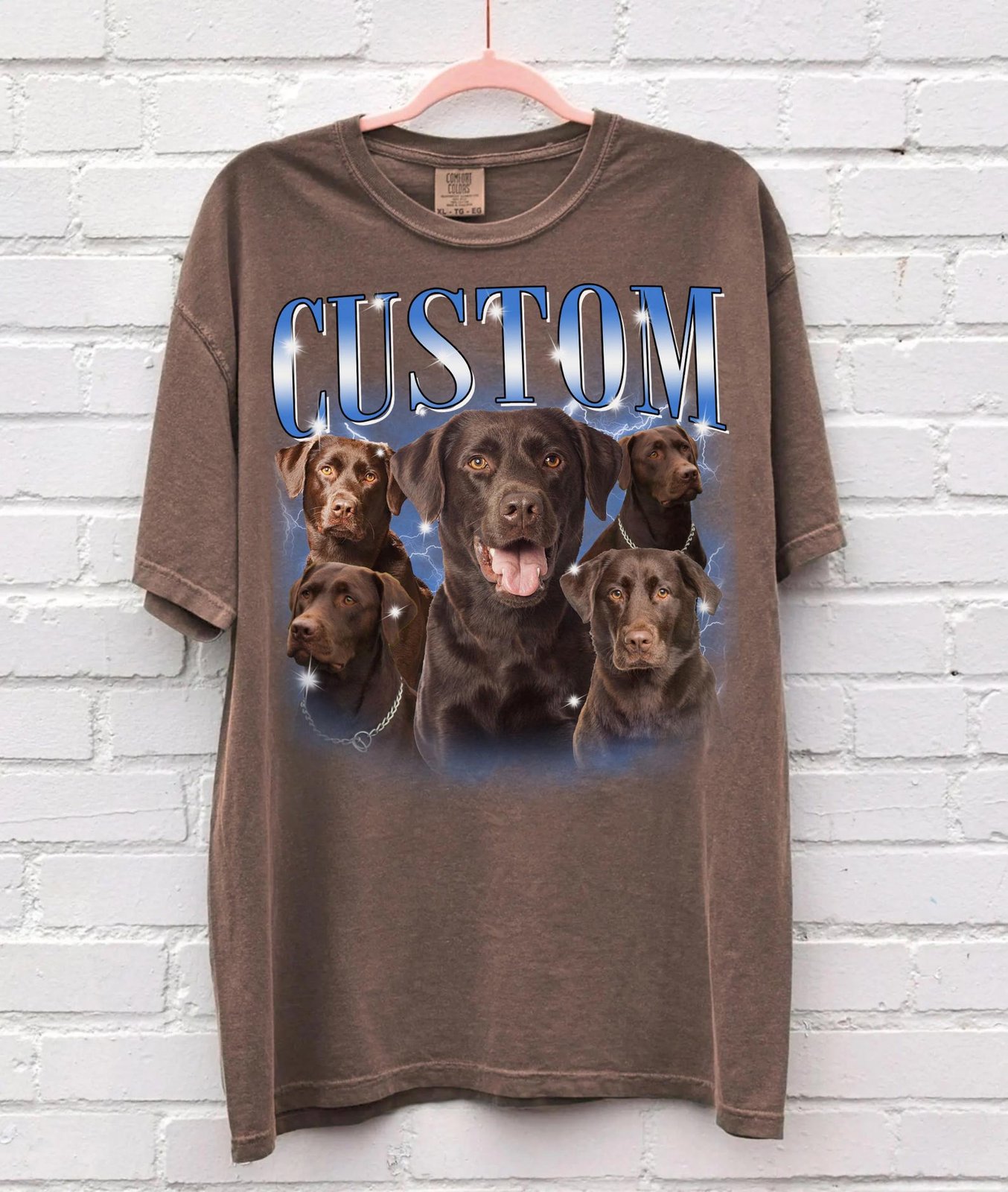 Custom Dog Portrait Shirt, Personalized Pet Photo Tee, Dog Lover Gift, Funny Dog Shirt, Custom Animal Face Shirt 3