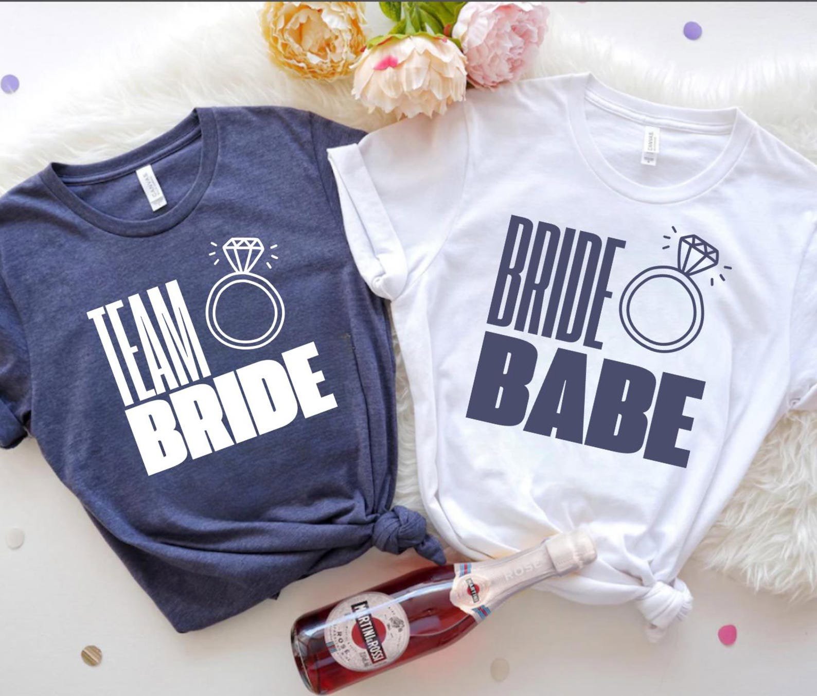 Custom Bridal Party Shirts, Bride Babe Shirt, Team Bride Shirts, Personalized Bachelorette Party Shirts, Matching Wedding Party Tees 1