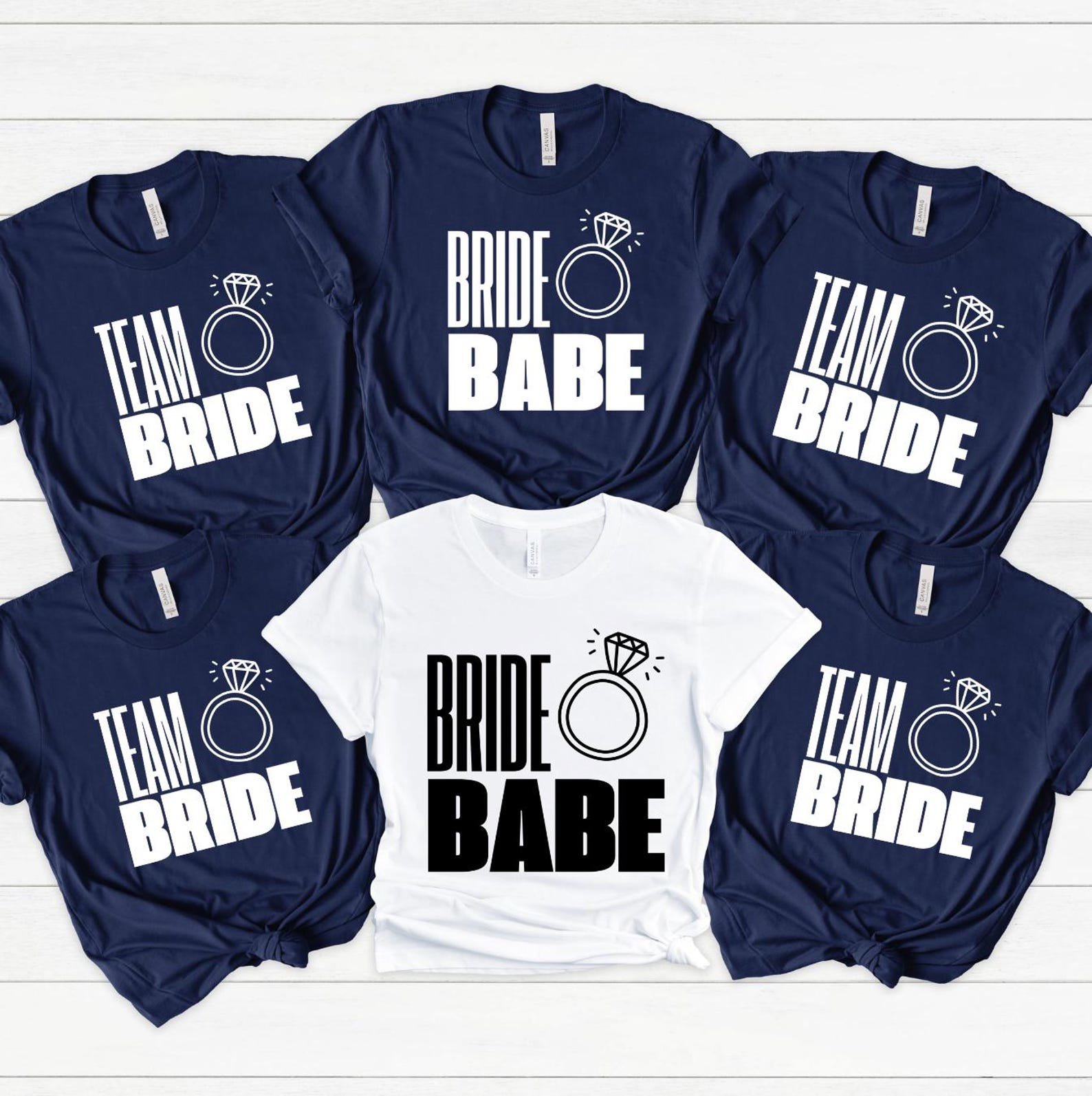 Custom Bridal Party Shirts, Bride Babe Shirt, Team Bride Shirts, Personalized Bachelorette Party Shirts, Matching Wedding Party Tees 4