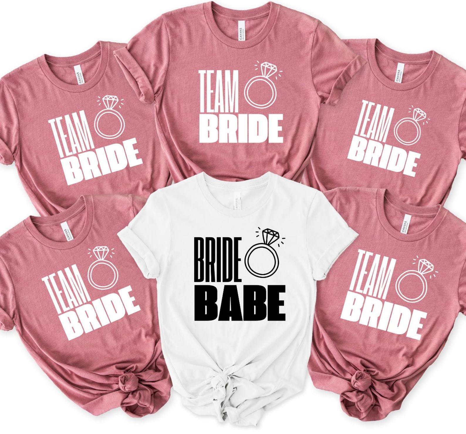 Custom Bridal Party Shirts, Bride Babe Shirt, Team Bride Shirts, Personalized Bachelorette Party Shirts, Matching Wedding Party Tees 6