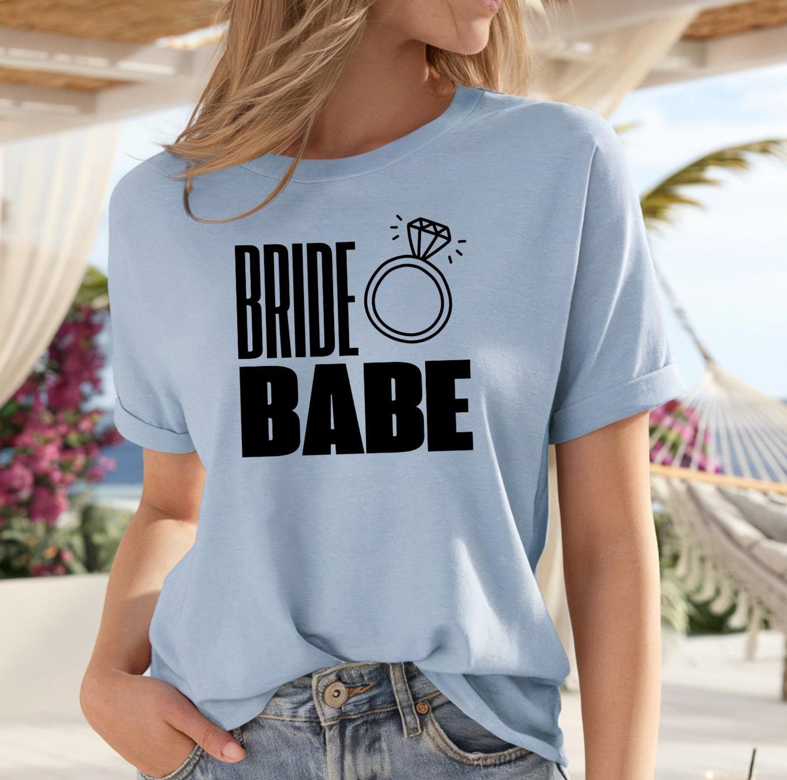 Custom Bridal Party Shirts, Bride Babe Shirt, Team Bride Shirts, Personalized Bachelorette Party Shirts, Matching Wedding Party Tees 9