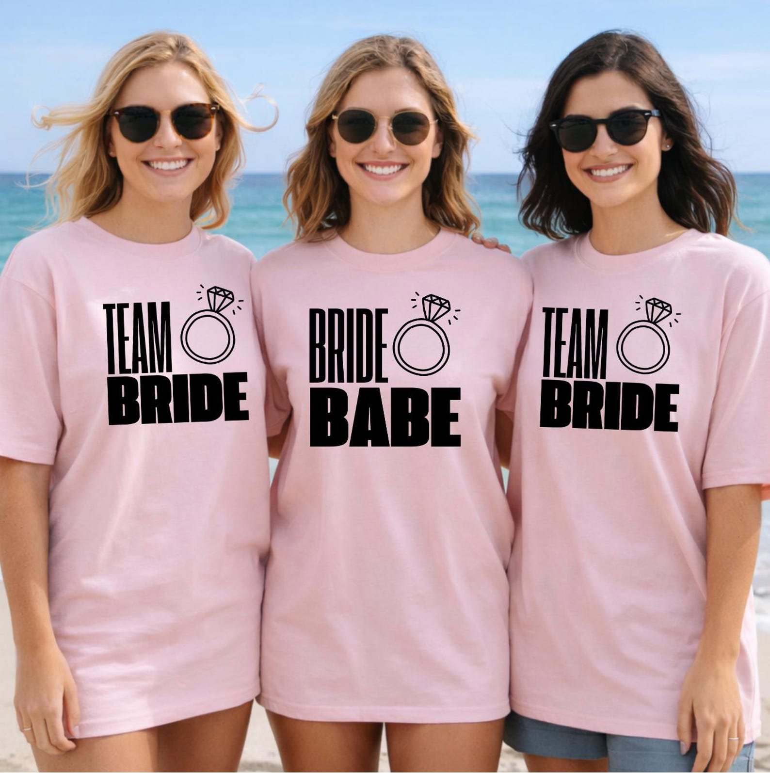 Custom Bridal Party Shirts, Bride Babe Shirt, Team Bride Shirts, Personalized Bachelorette Party Shirts, Matching Wedding Party Tees 11
